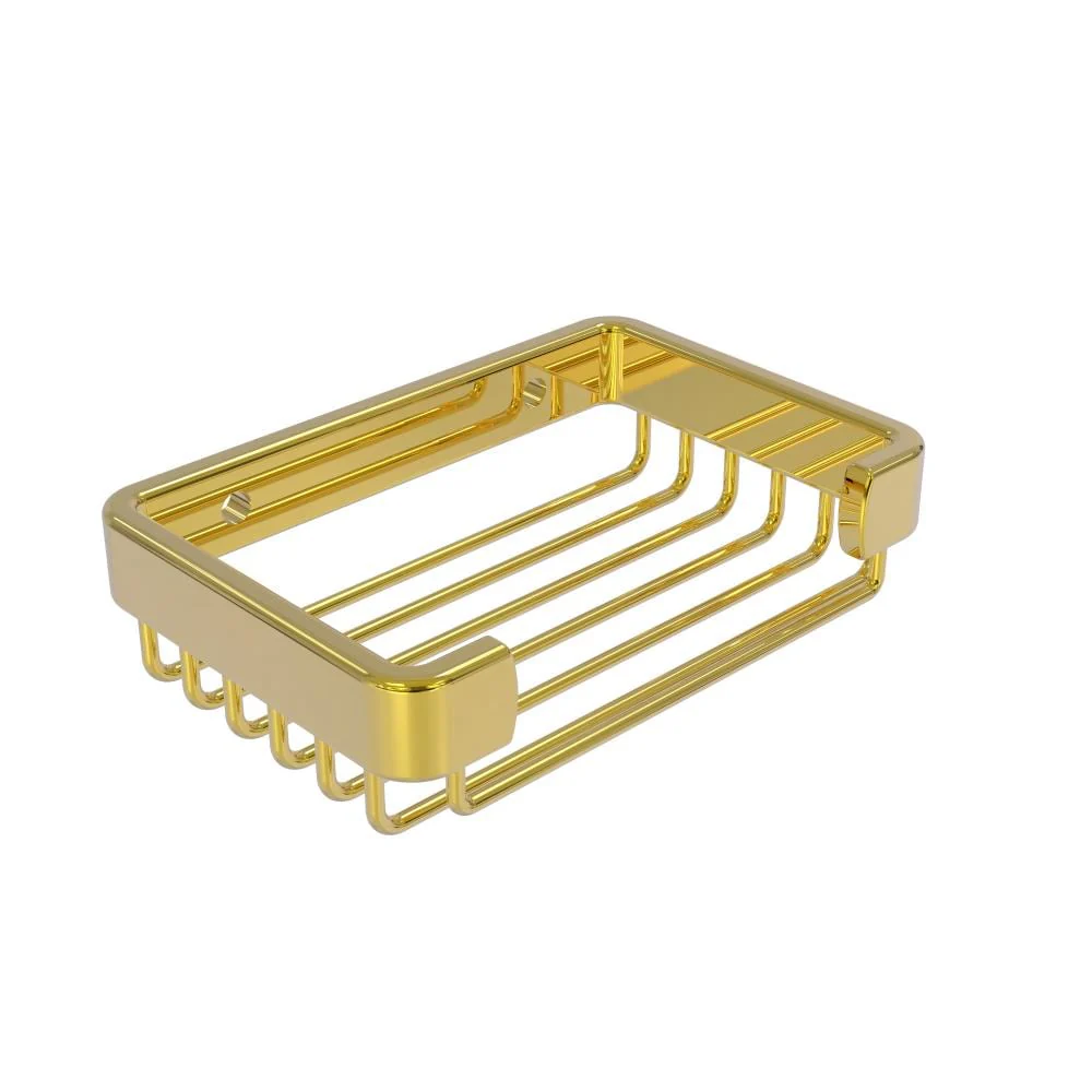 Allied Brass 3.1-in H Screw-Mount Solid Brass Polished Brass Hanging Shower Caddy, 1-Shelf (6.2-in W x 9.8-in D)
