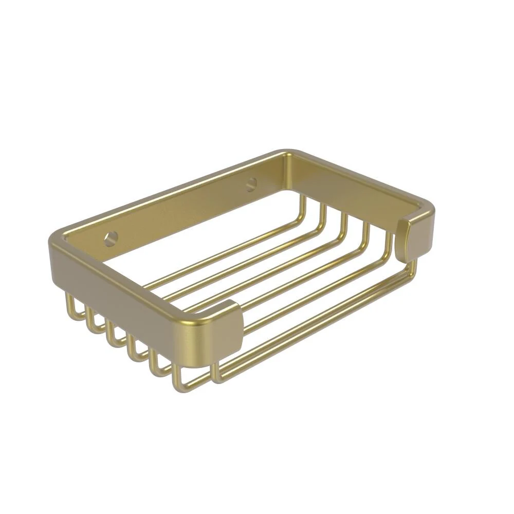 Allied Brass 3.1-in H Screw Mount Solid Brass Satin Brass Hanging Shower Caddy