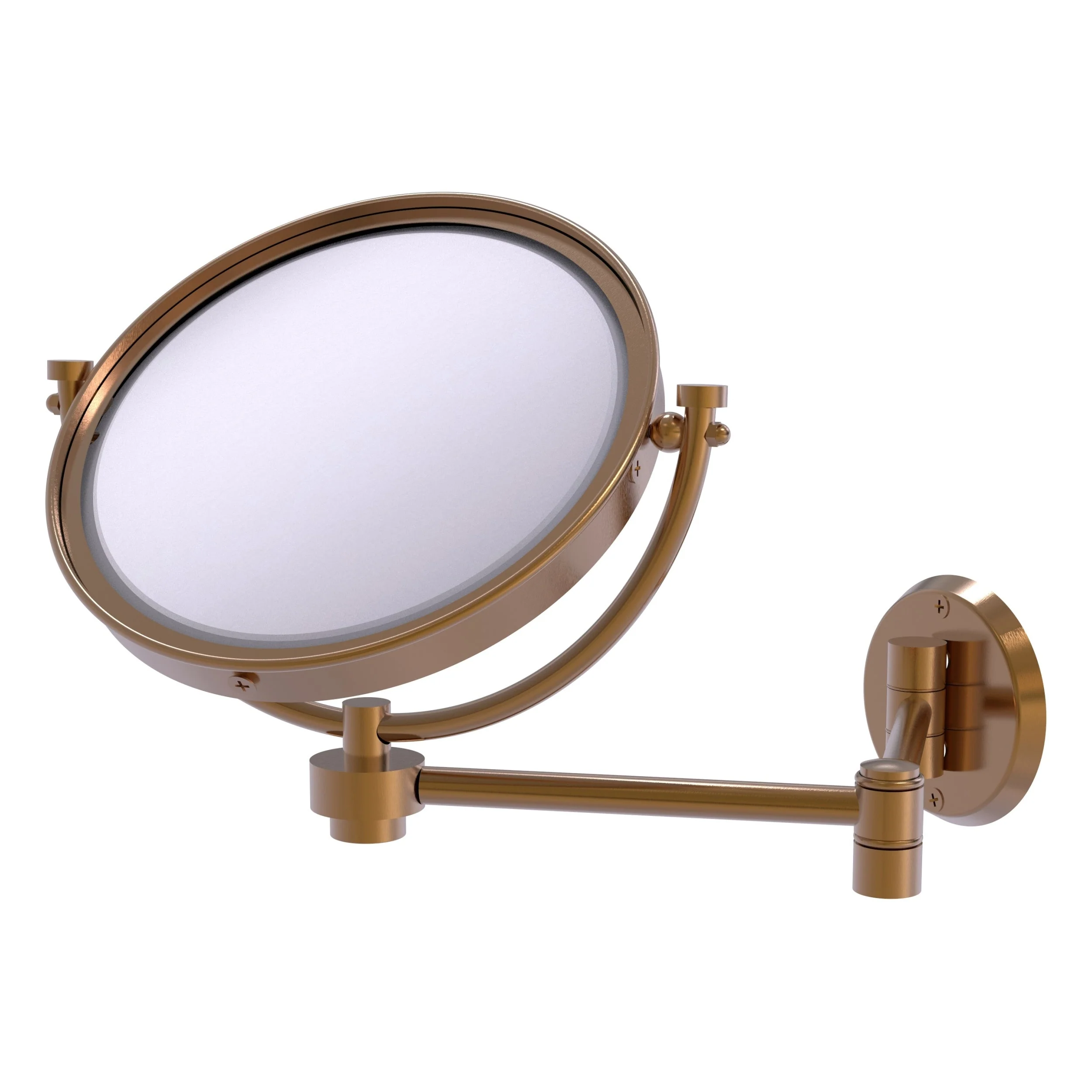 Allied Brass 8-in Wall-Mounted Double-Sided Magnifying Makeup/Vanity Mirror, Matte White - Image 3