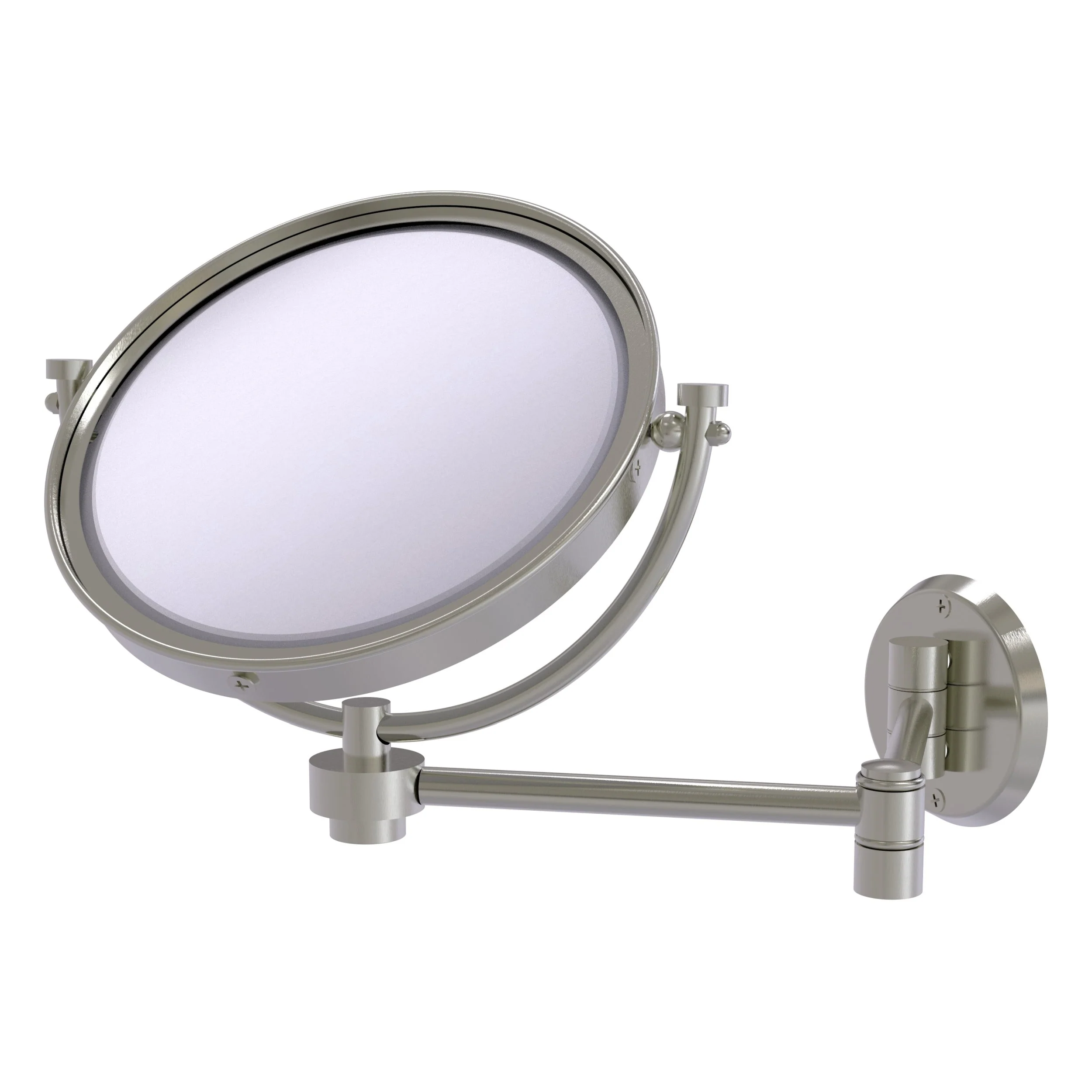 Allied Brass 8-in Wall-Mounted Double-Sided Magnifying Makeup/Vanity Mirror, Matte White - Image 5