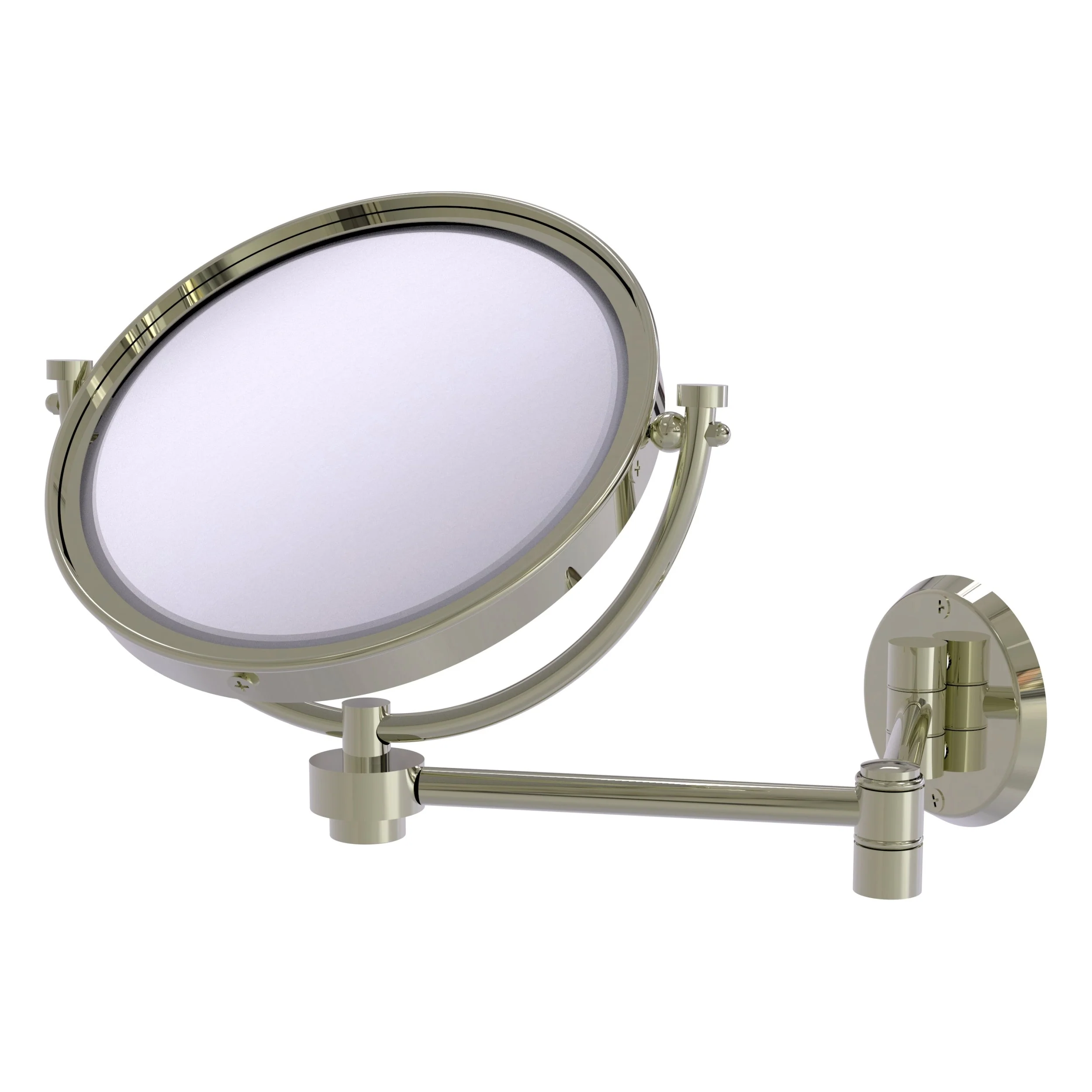 Allied Brass 8-in Wall-Mounted Double-Sided Magnifying Makeup/Vanity Mirror, Matte White - Image 4