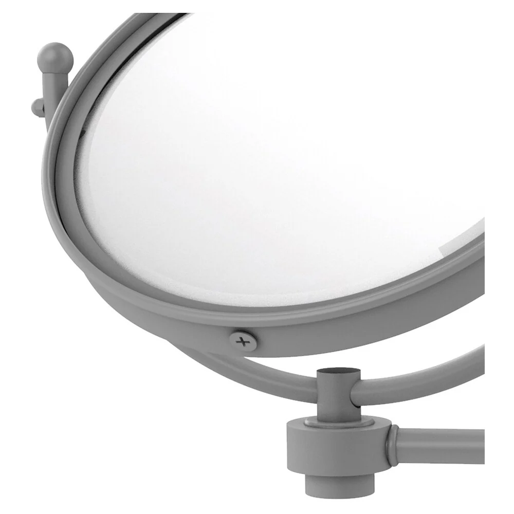 Allied Brass 8-in x 10-in Matte Gray Double-Sided Magnifying Wall-Mounted Vanity Mirror - Image 2