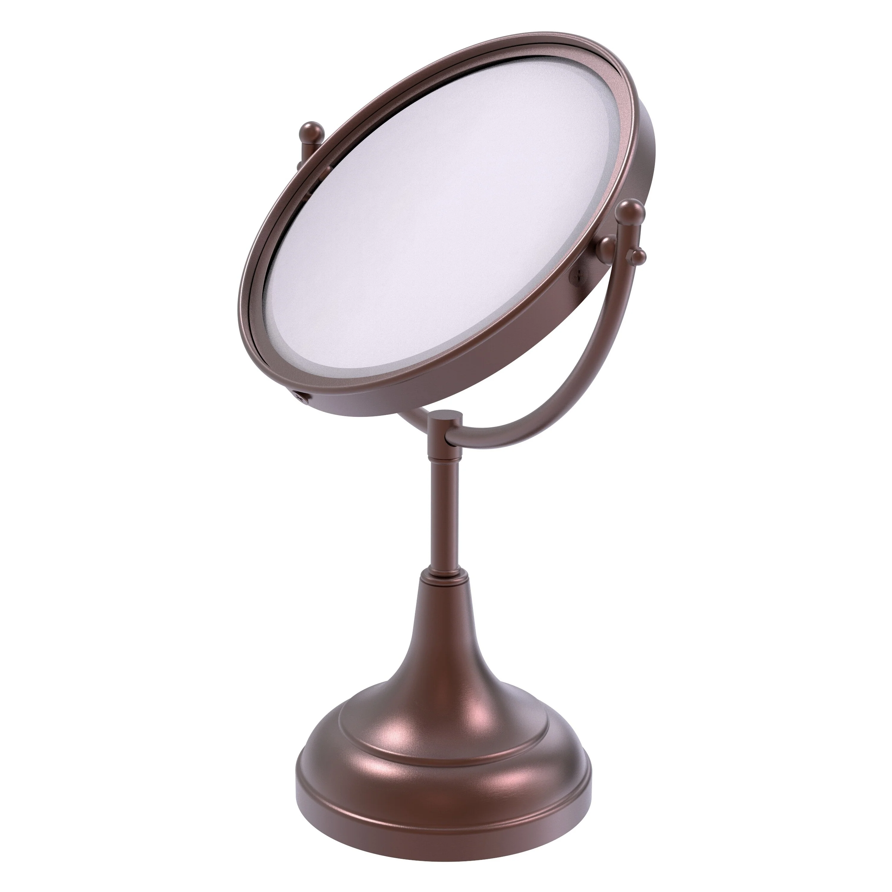 Allied Brass 8-in x 15-in Antique Copper Double-Sided Magnifying Countertop Vanity Mirror