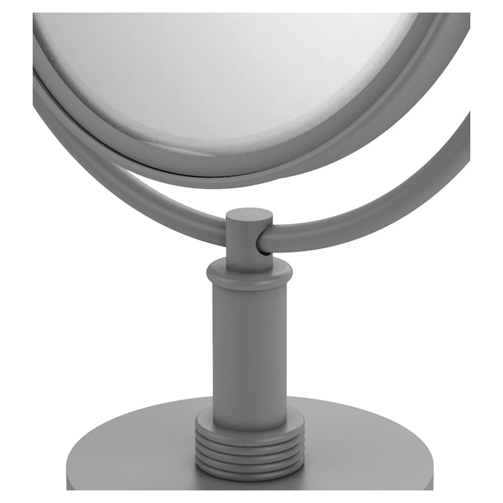 Allied Brass 8-in x 15-in Matte Gray Double-Sided Magnifying Countertop Vanity Mirror - Image 3