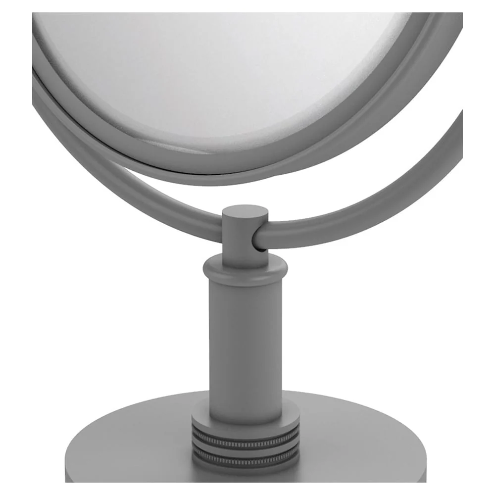 Allied Brass 8-in x 15-in Matte Gray Double-Sided Magnifying Countertop Vanity Mirror - Image 2