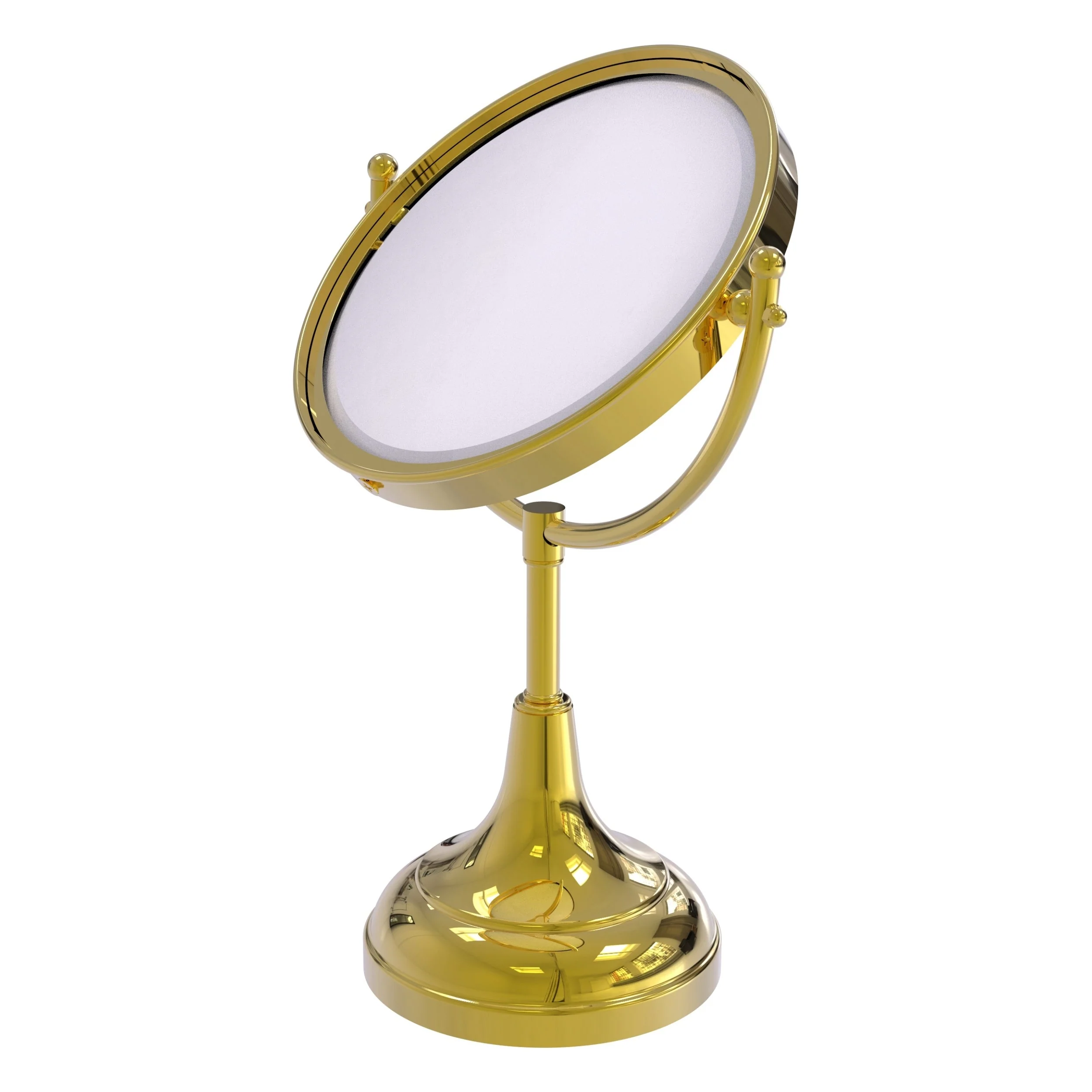 Allied Brass 8-in x 15-in Matte White Double-Sided Magnifying Countertop Vanity Mirror - Image 6