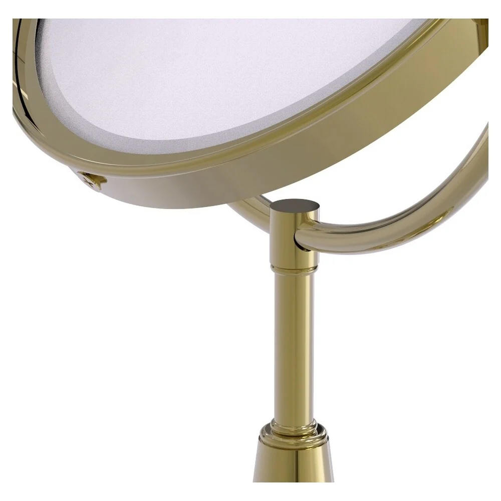 Allied Brass 8-in x 15-in Polished Brass Double-Sided Magnifying Countertop Vanity Mirror - Image 3