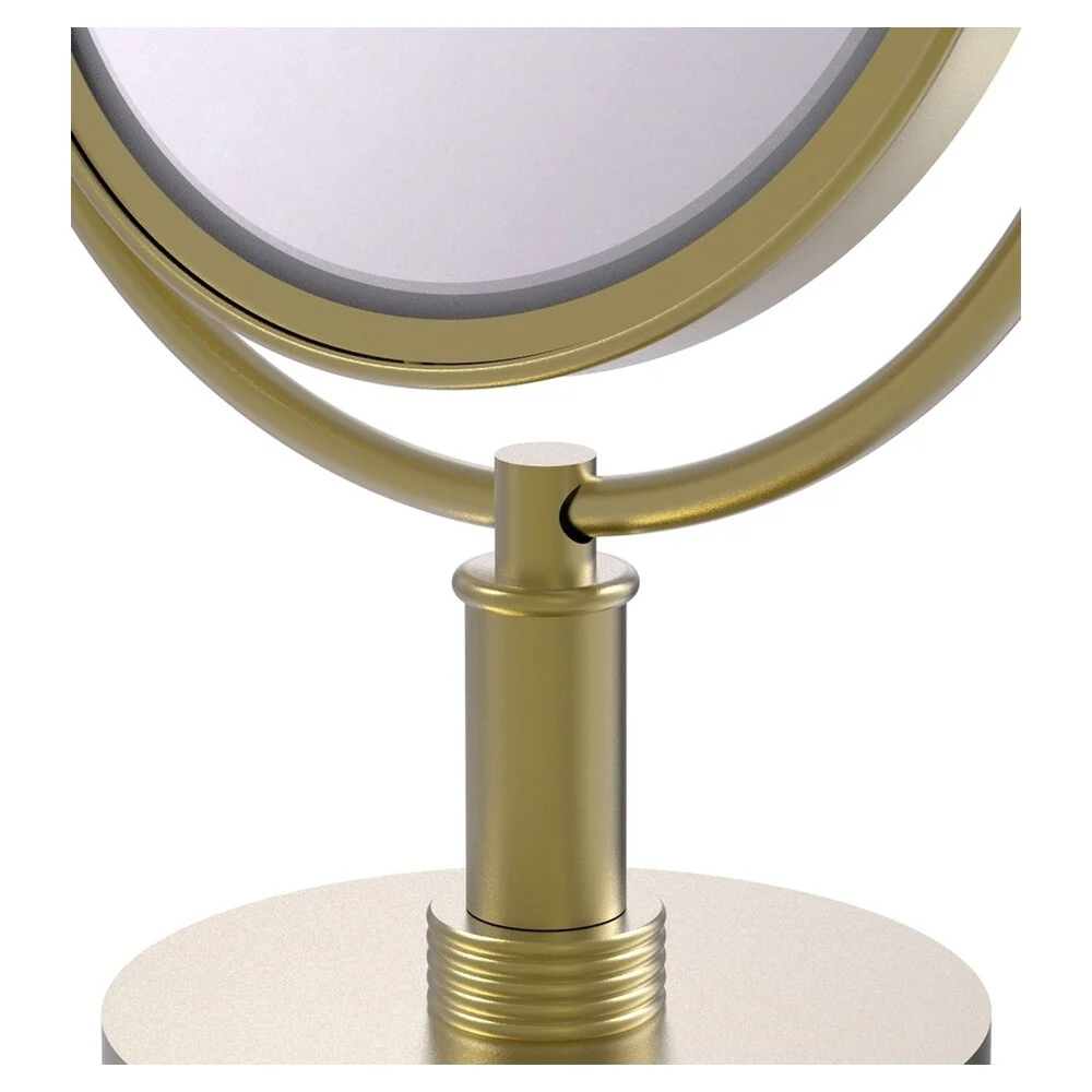 Allied Brass 8-in x 15-in Satin Brass Double-Sided Magnifying Countertop Vanity Mirror - Image 3