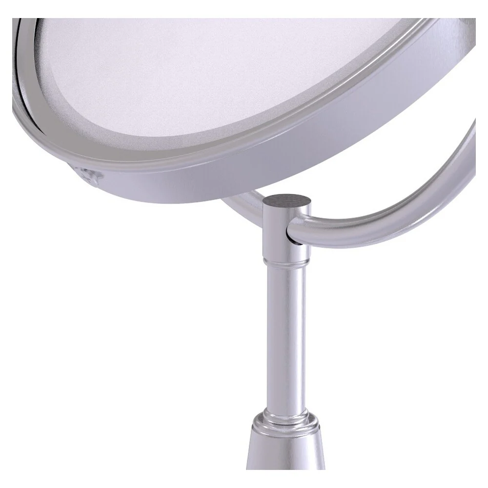 Allied Brass 8-in x 15-in Satin Chrome Double-Sided Magnifying Countertop Vanity Mirror - Image 3