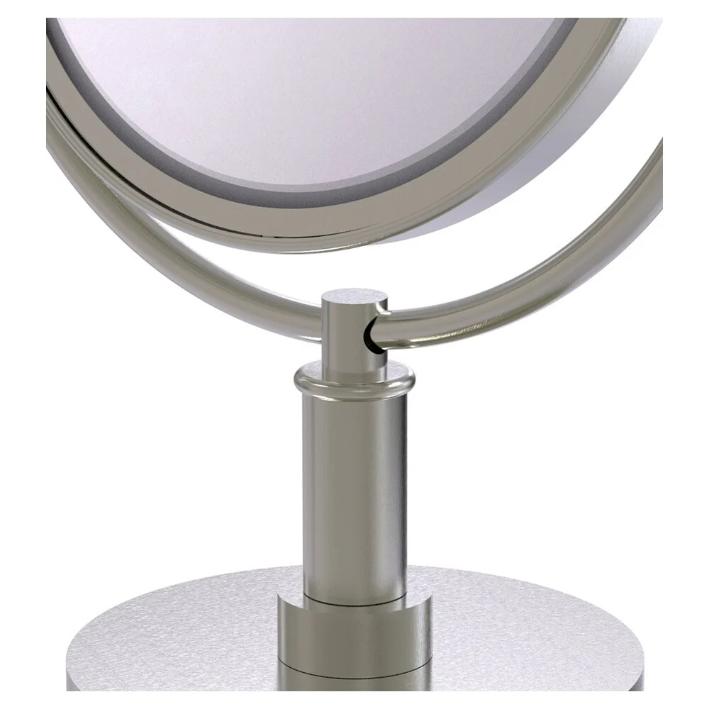 Allied Brass 8-in x 15-in Satin Nickel Double-Sided Magnifying Countertop Vanity Mirror - Image 3
