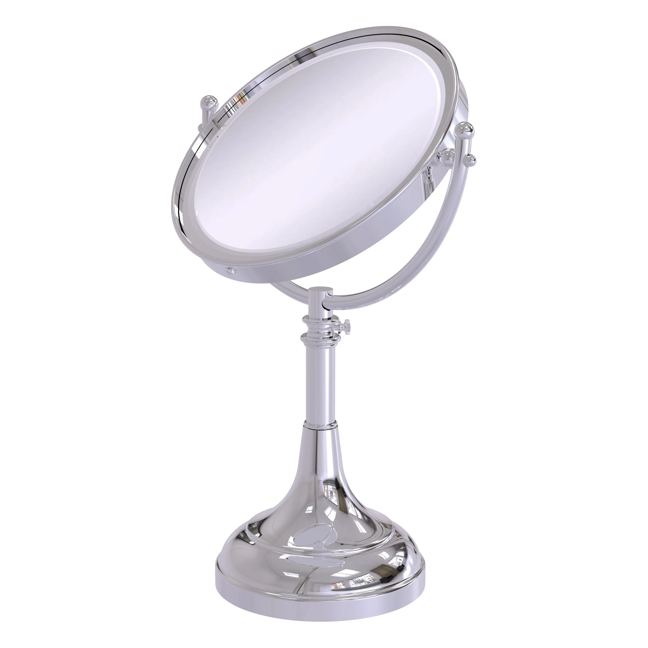 Allied Brass 8-in x 23.5-in Antique Brass Double-Sided Magnifying Countertop Vanity Mirror - Image 7