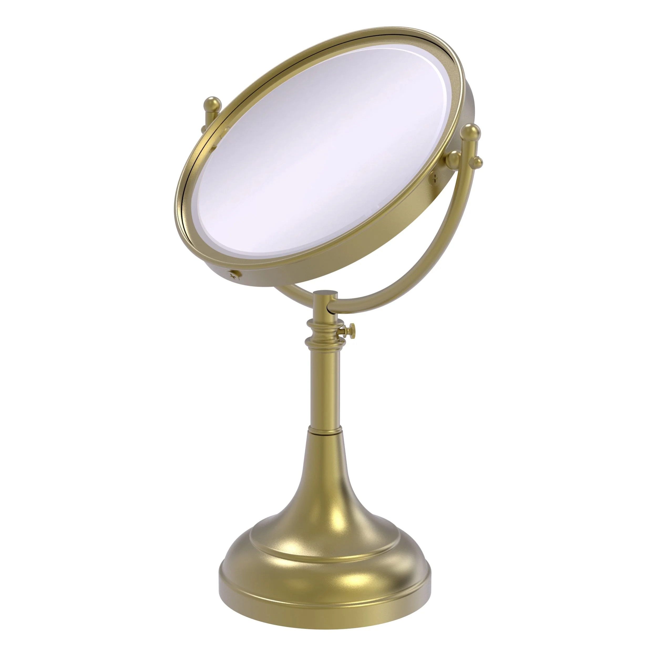 Allied Brass 8-in x 23.5-in Antique Brass Double-Sided Magnifying Countertop Vanity Mirror - Image 8