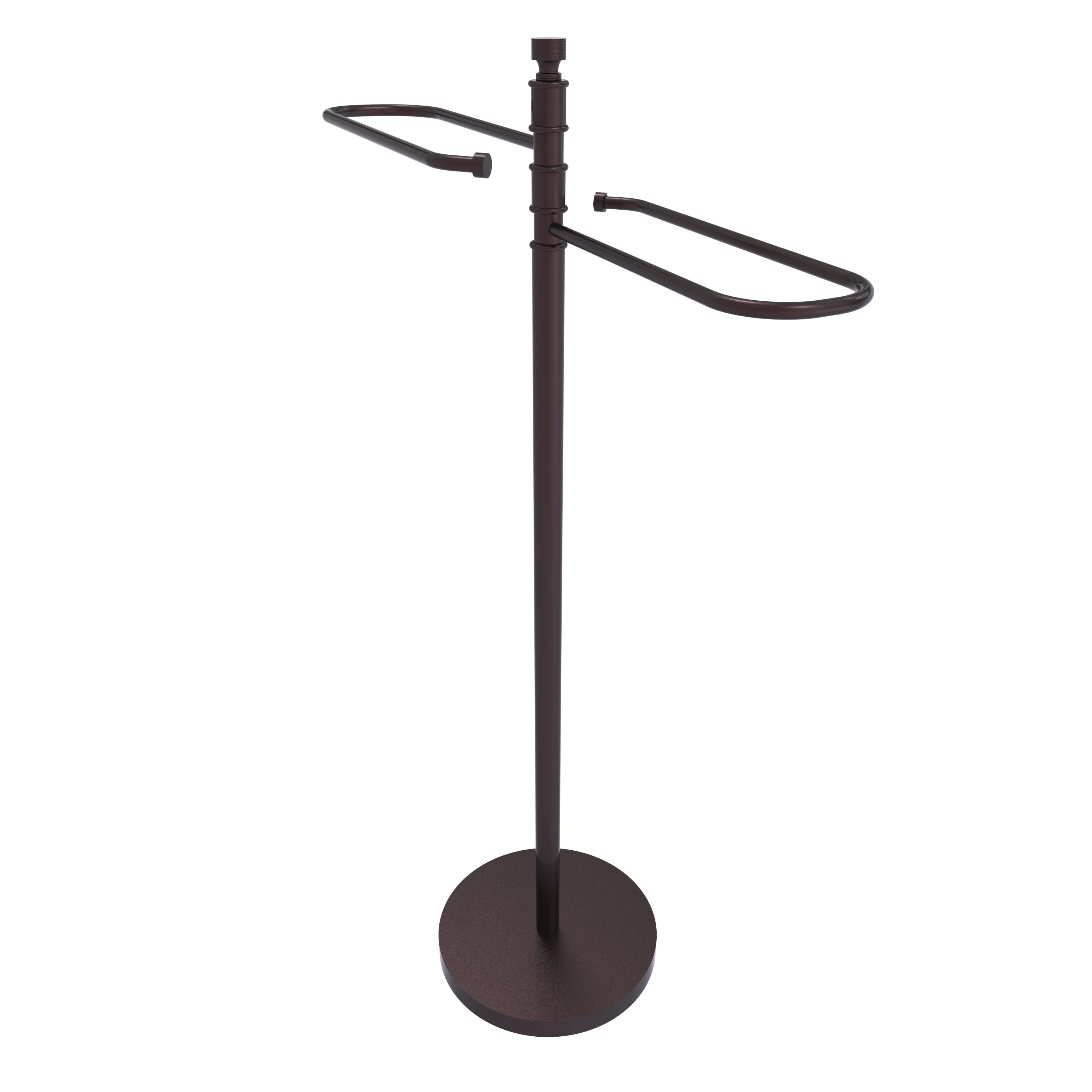 Allied Brass Antique Bronze Freestanding Towel Rack, Solid Brass, 21.5 x 35 x 8.5 in - Image 2