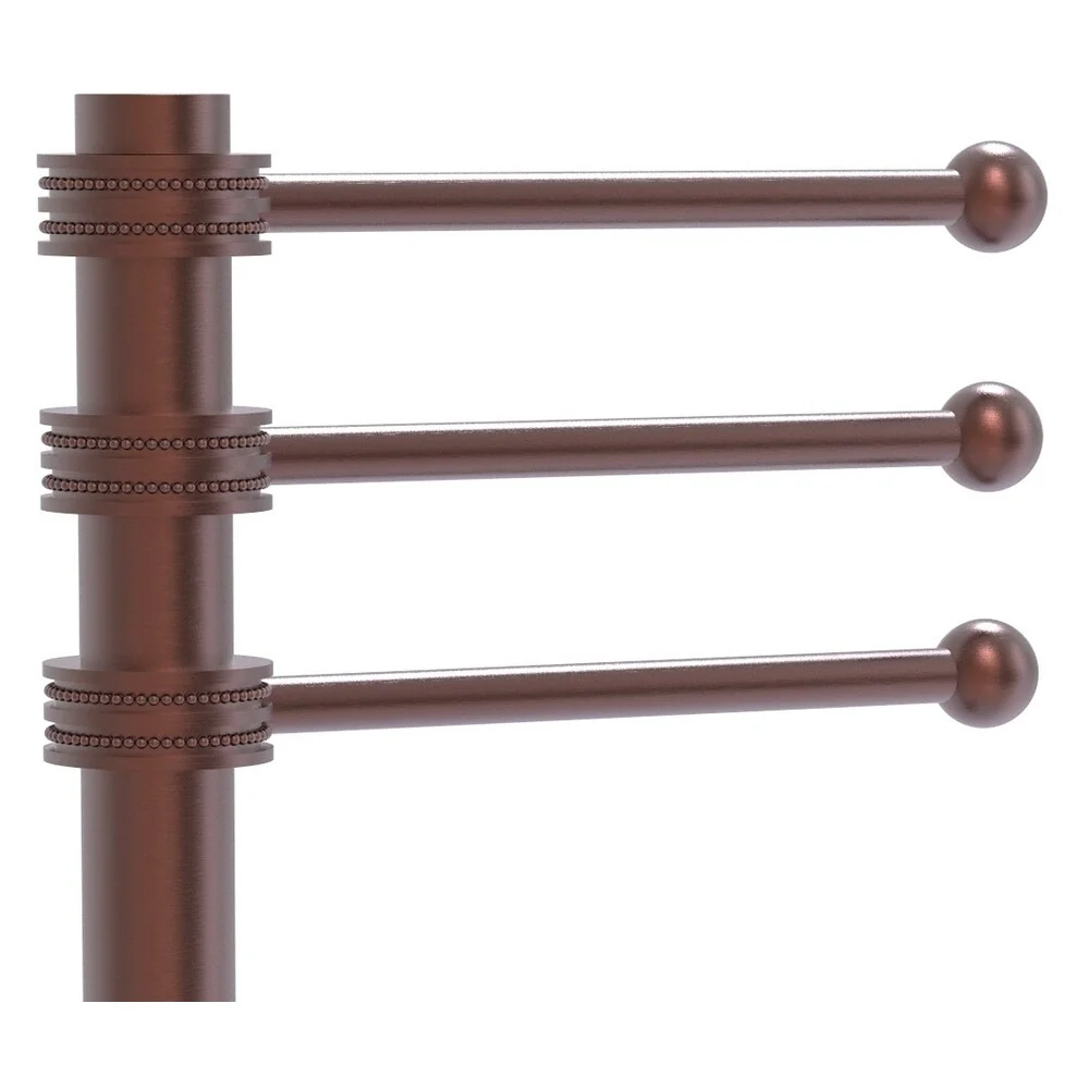 Allied Brass Antique Copper Freestanding Towel Rack - Image 2