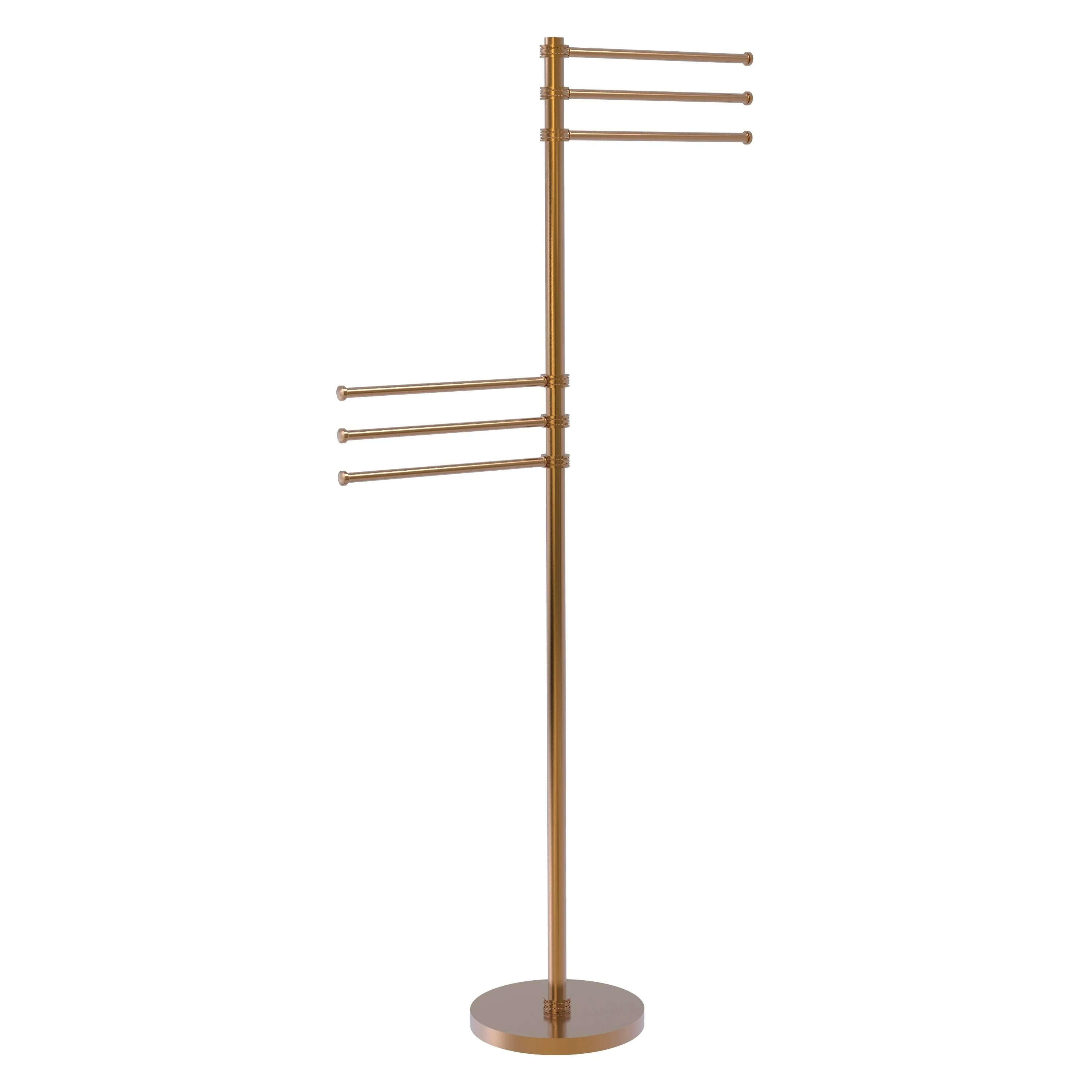 Allied Brass Brushed Bronze Freestanding Towel Rack