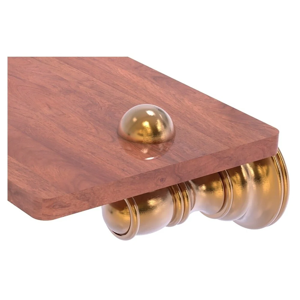 Allied Brass Carolina Brushed Bronze 1-Tier Brass Wall Mount Bathroom Shelf, 16-in - Image 2