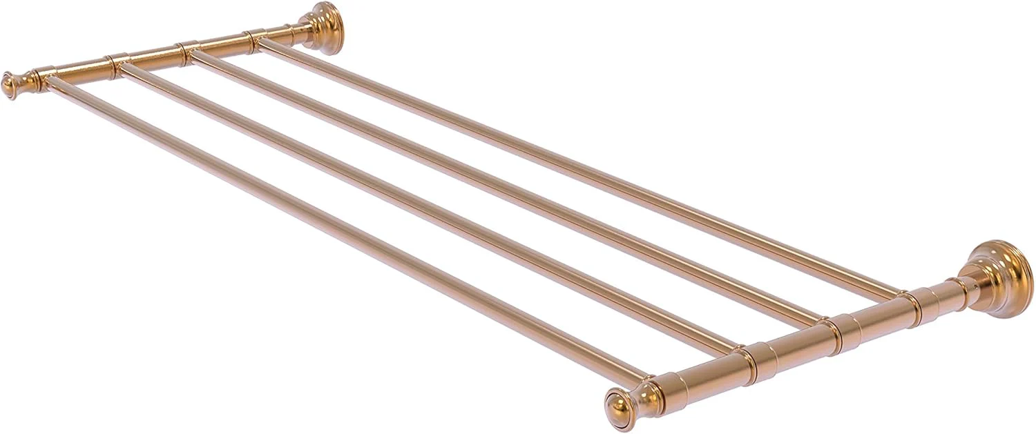 Allied Brass Carolina Collection 30-in Towel Shelf with Integrated Towel Bar in Brushed Bronze
