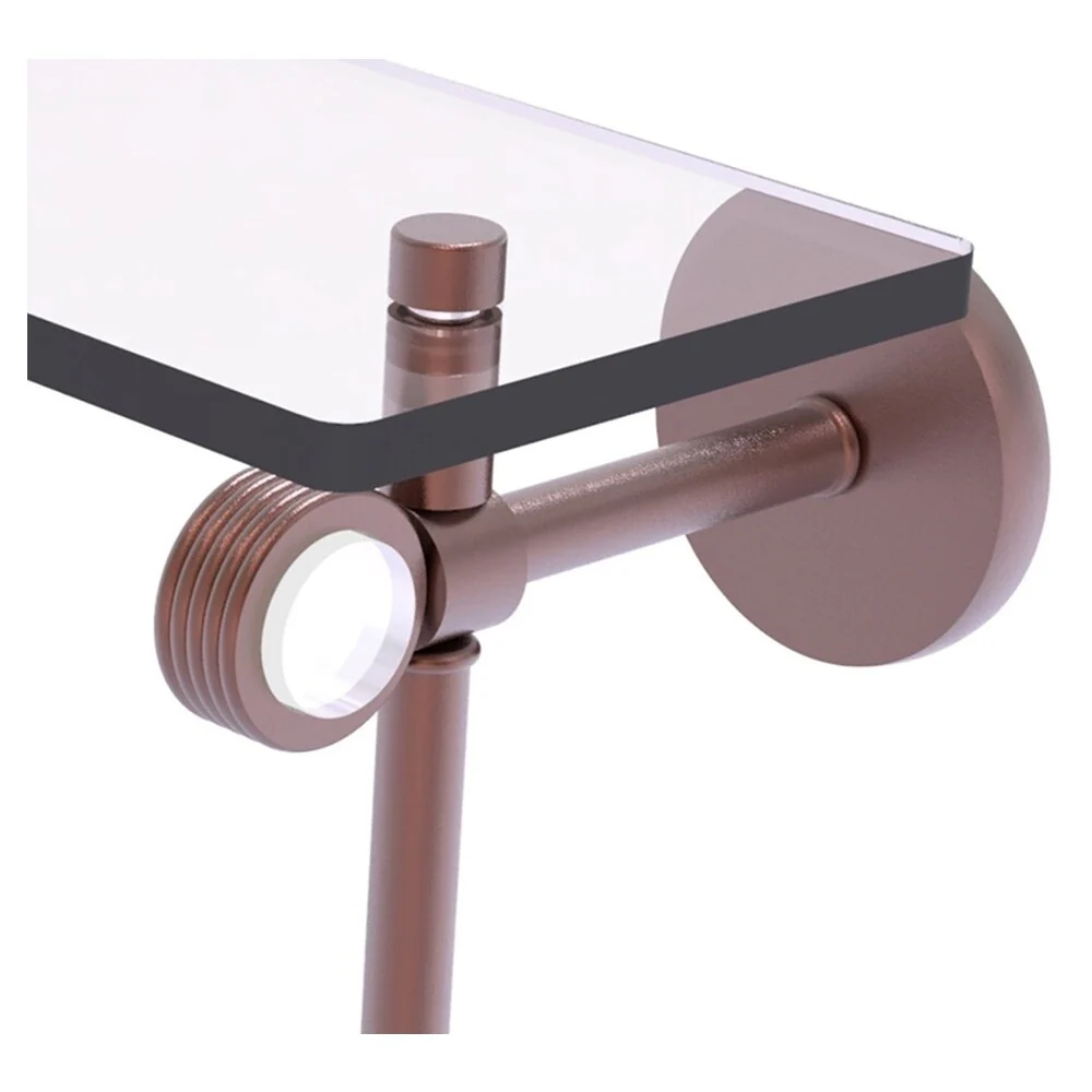 Allied Brass Clearview Antique Copper 2-Tier Brass Wall Mount Bathroom Shelf, 16 x 9.2 x 5 in. - Image 2
