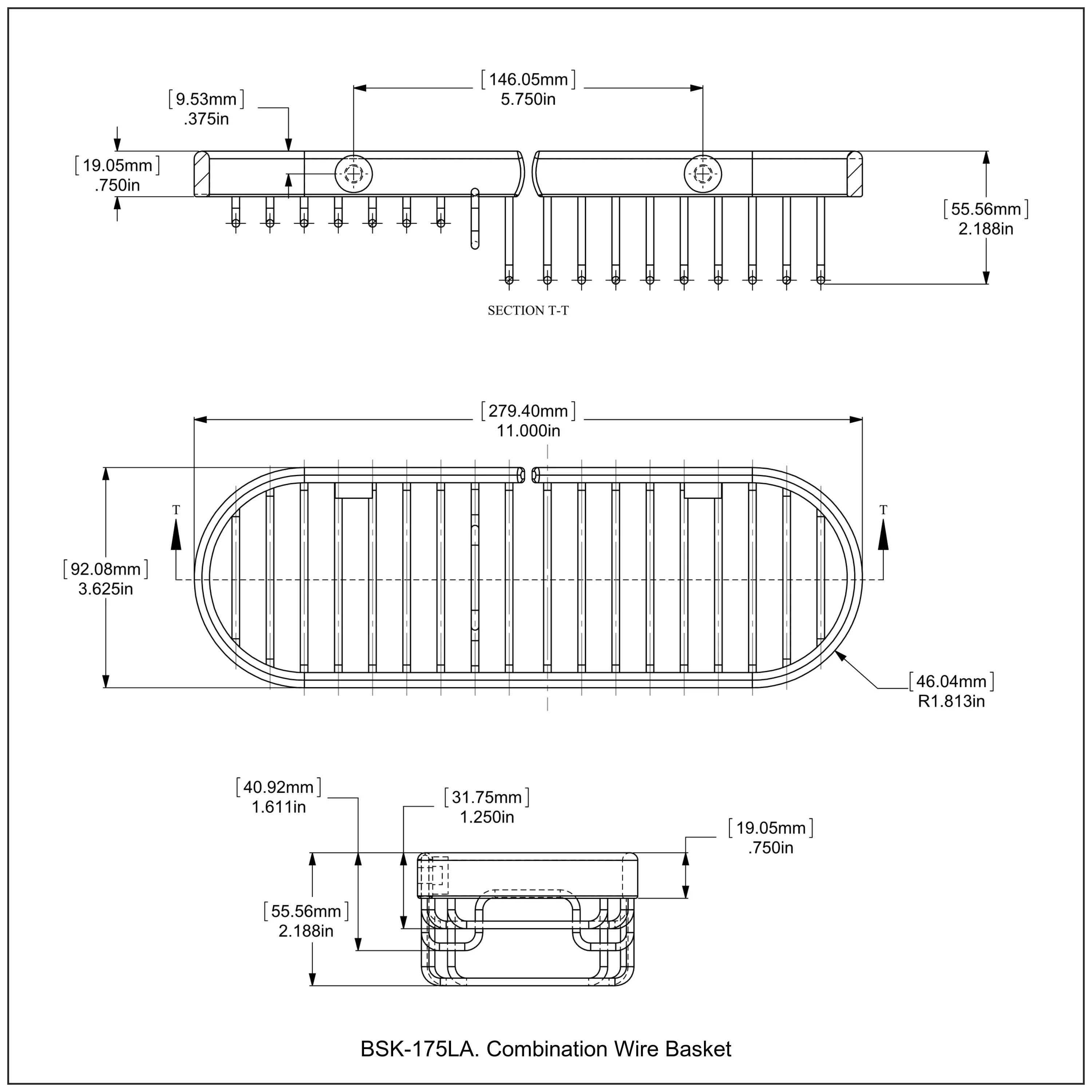 Allied Brass Combination Wire Basket in Unlacquered Brass - Image 2