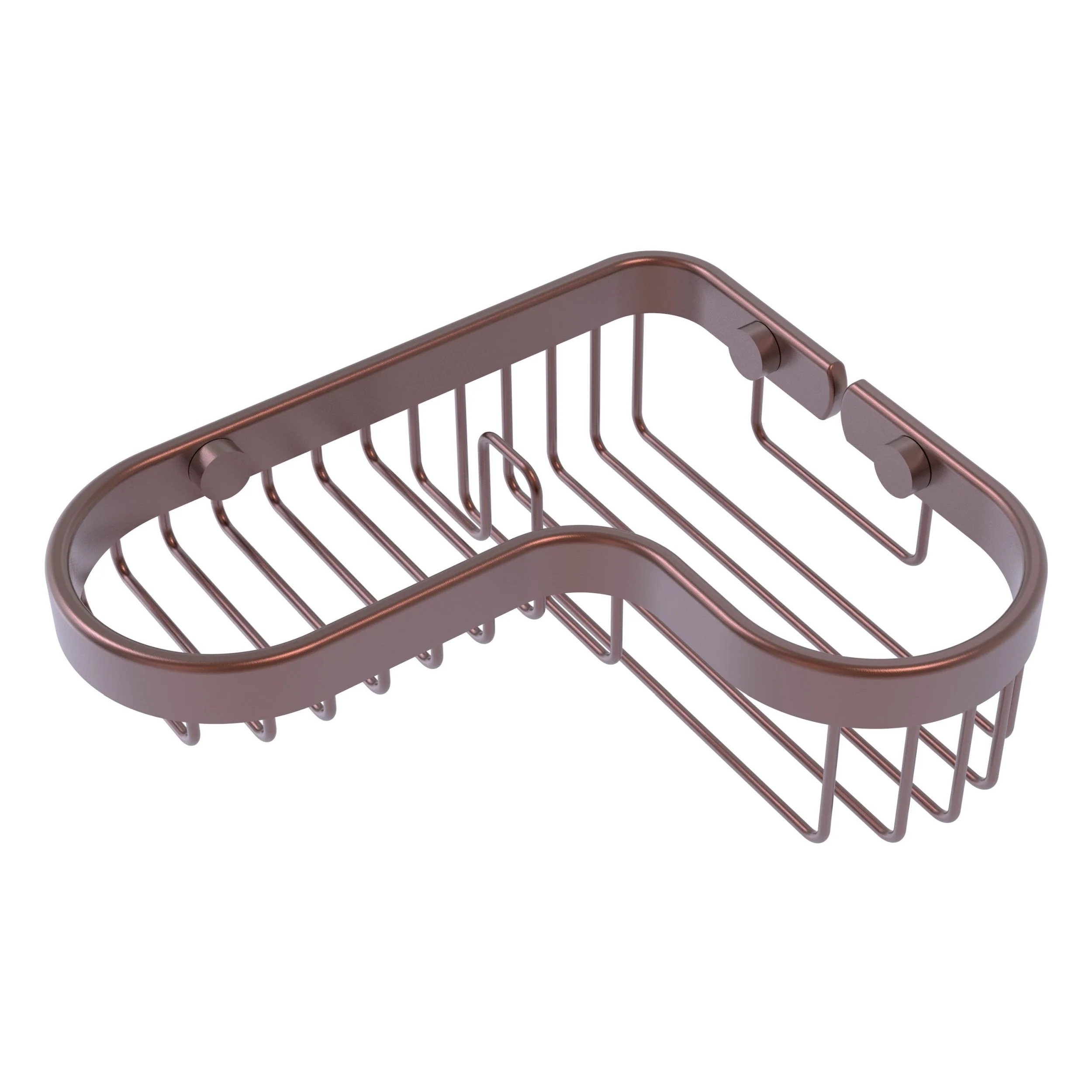 Allied Brass Corner Combination Shower Basket in Antique Copper, 8.75 x 1.9 x 7.4 in - Image 4