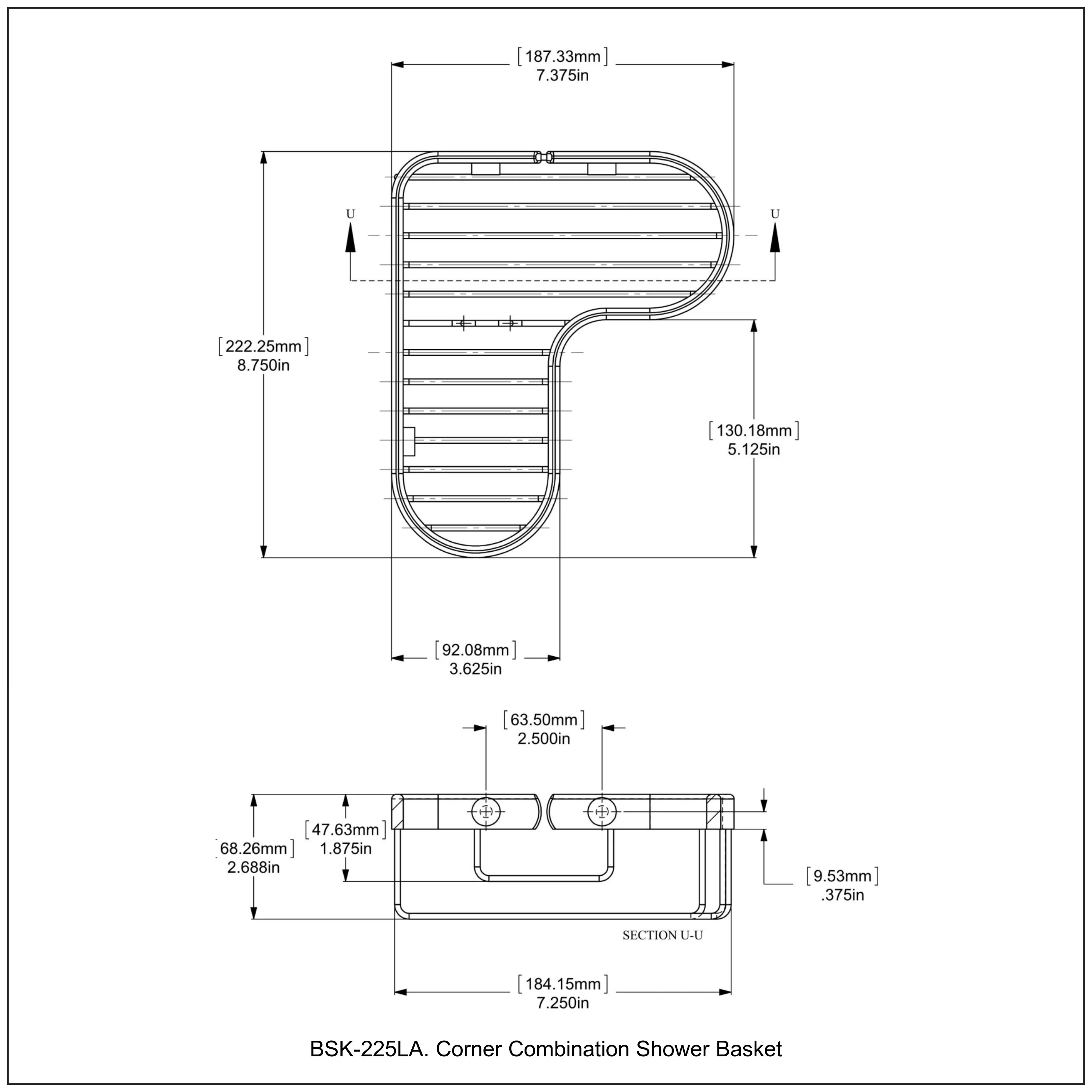 Allied Brass Corner Combination Shower Basket in Oil Rubbed Bronze - Image 3