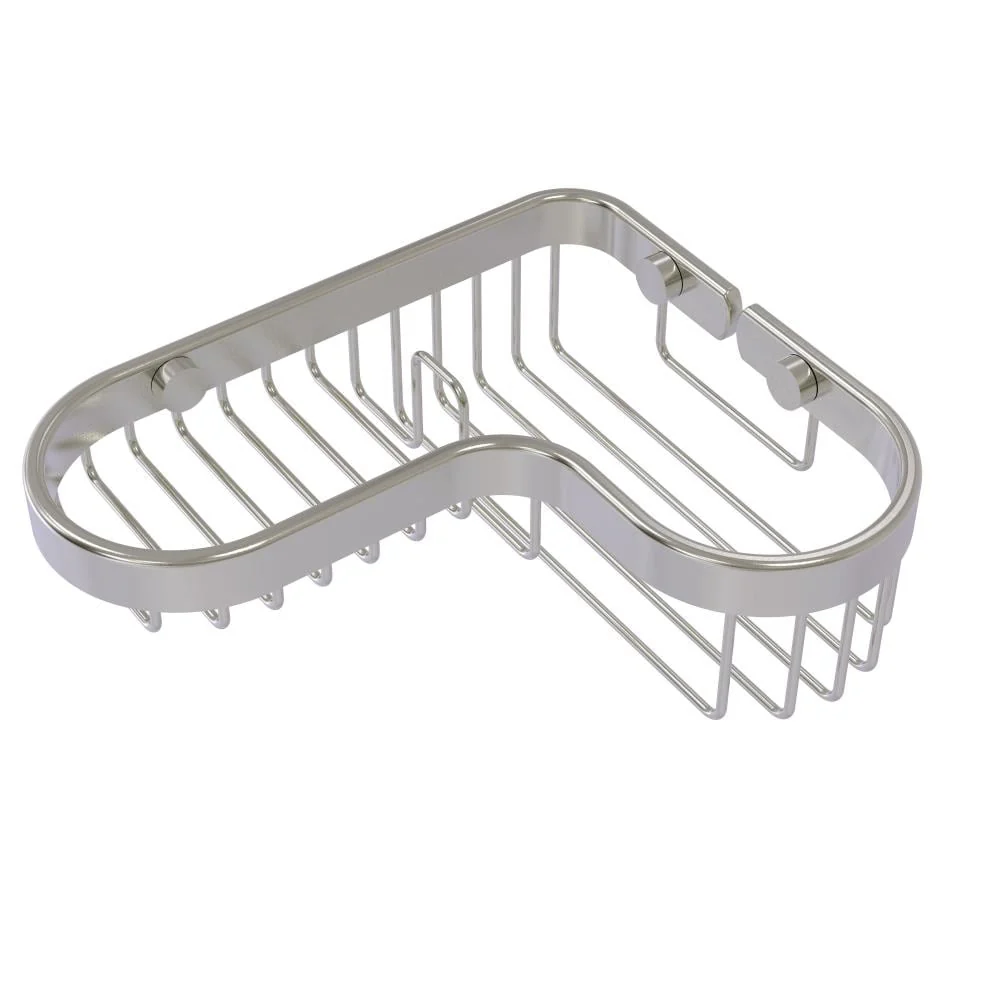 Allied Brass Corner Combination Shower Basket in Satin Nickel