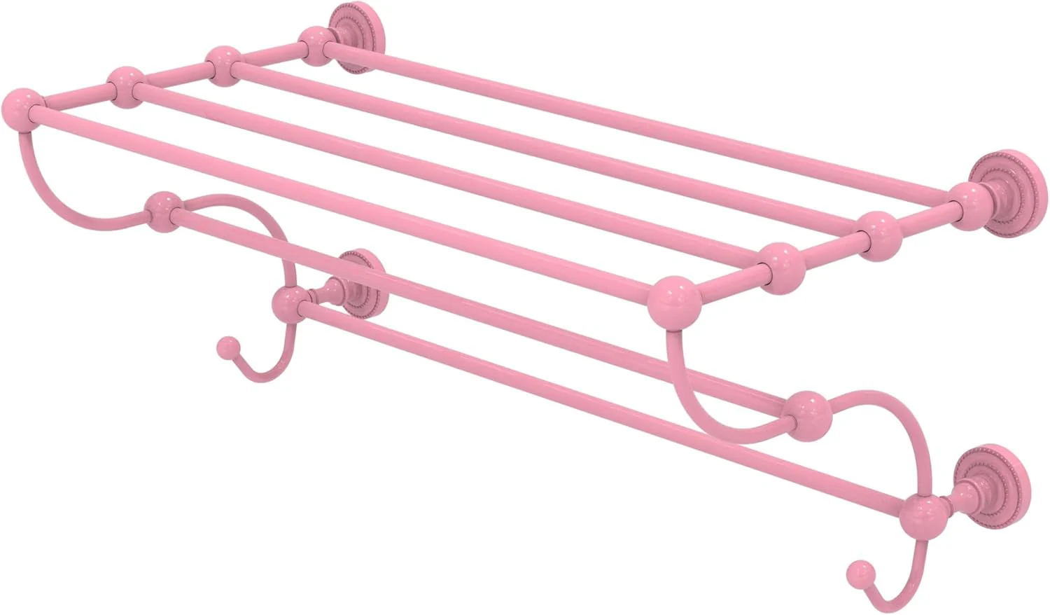 Allied Brass Dottingham Collection 24-in Train Rack Towel Shelf in Polished Chrome
