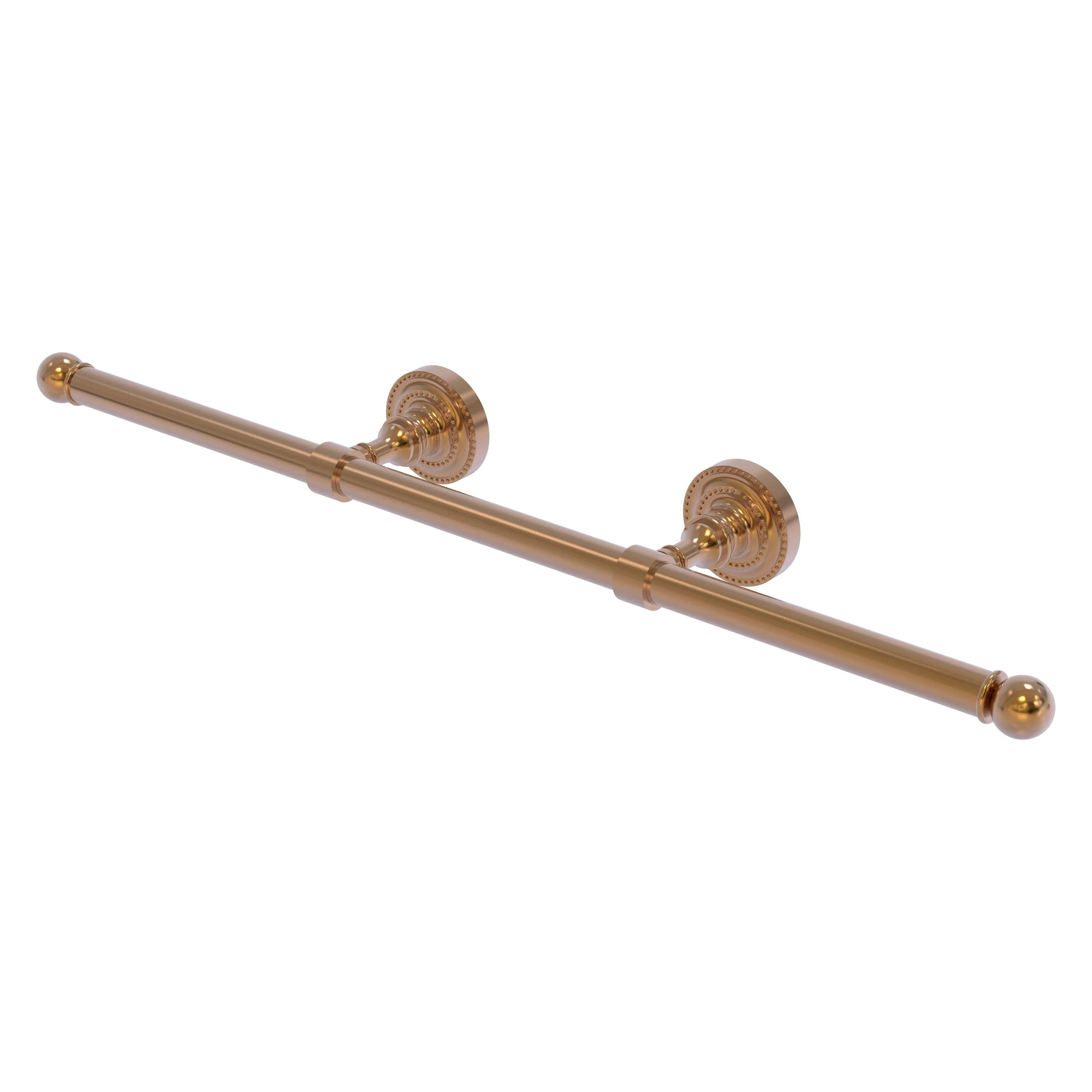Allied Brass Dottingham Collection Wall Mounted Horizontal Guest Towel Holder in Antique Pewter