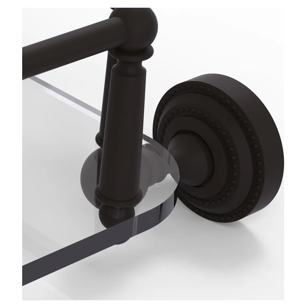 Allied Brass Dottingham Oil-Rubbed Bronze Wall Mount Towel Rack, 8" W x 10.25" L x 9" D - Image 2