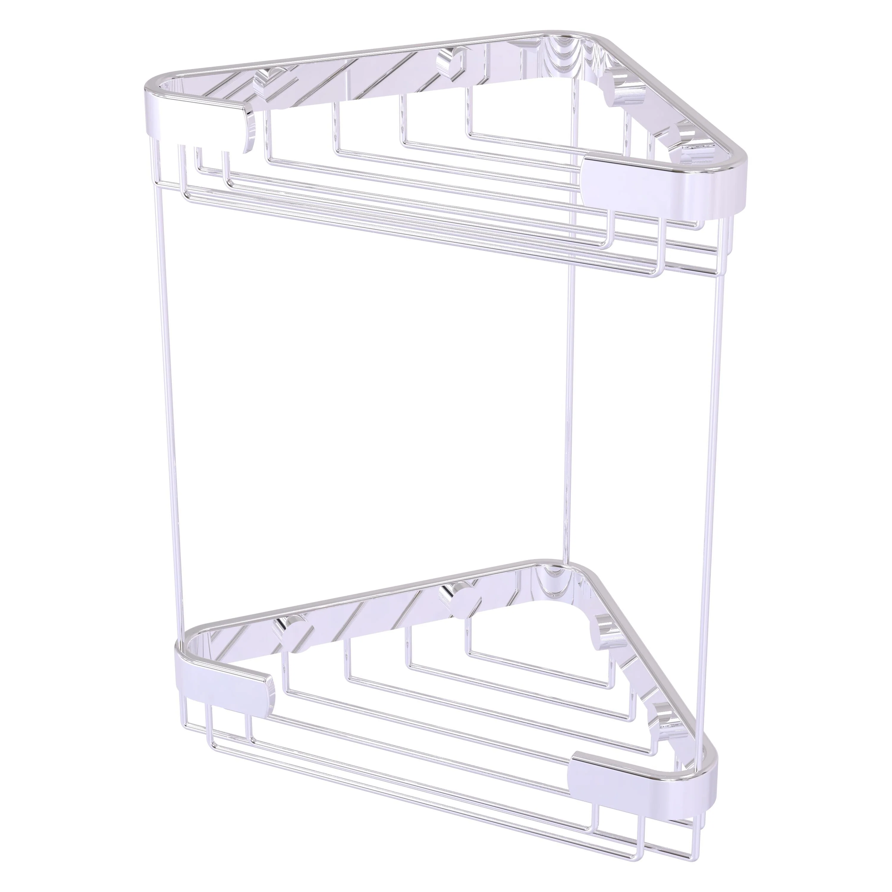 Allied Brass Double Tier Corner Shower Basket in Matte Black