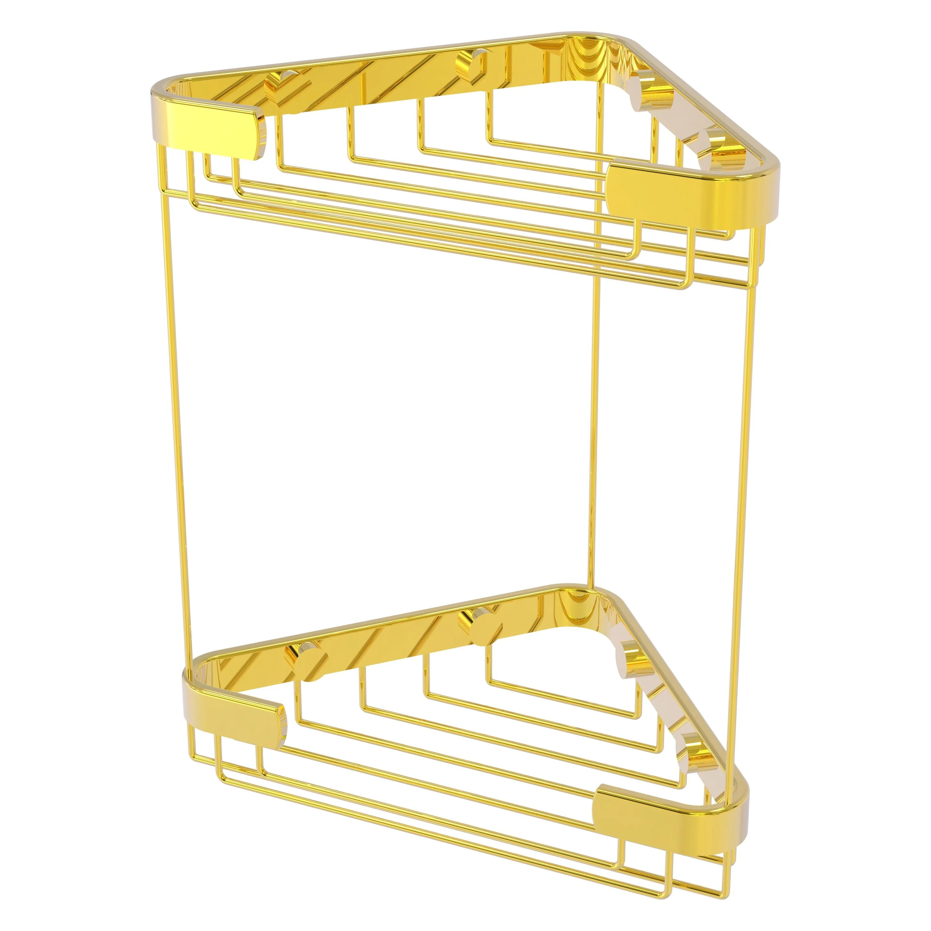 Allied Brass Double Tier Corner Shower Basket in Polished Brass - Image 5