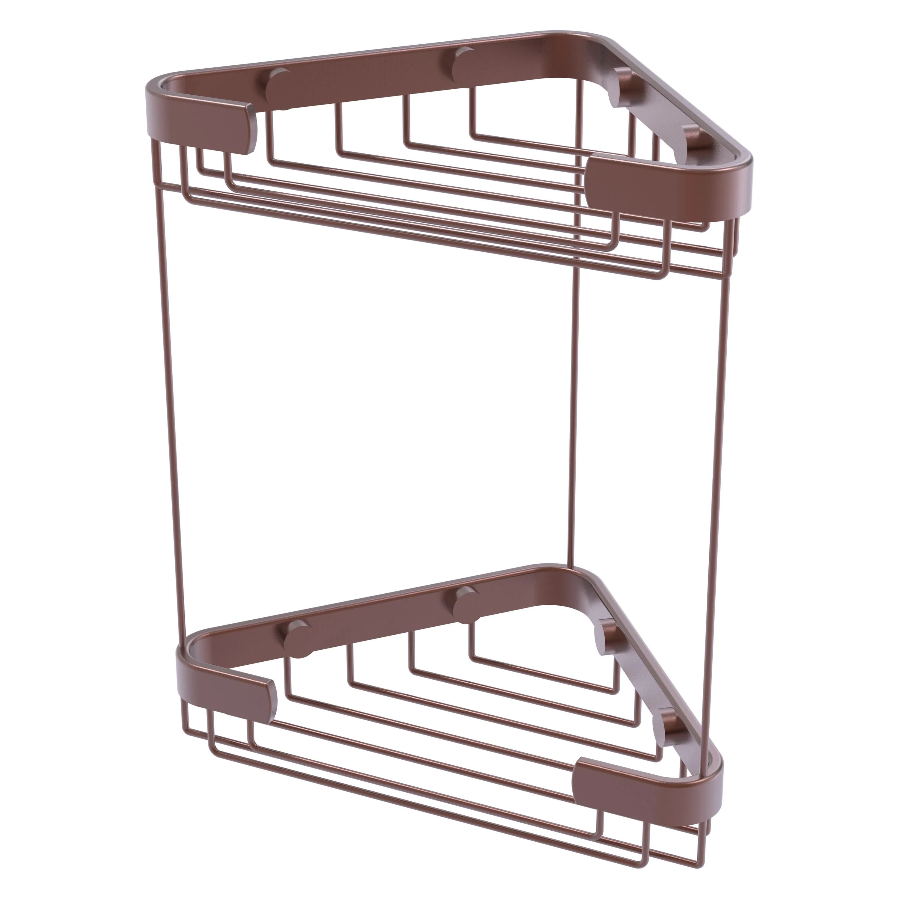 Allied Brass Double Tier Corner Shower Basket in Satin Brass - Image 4