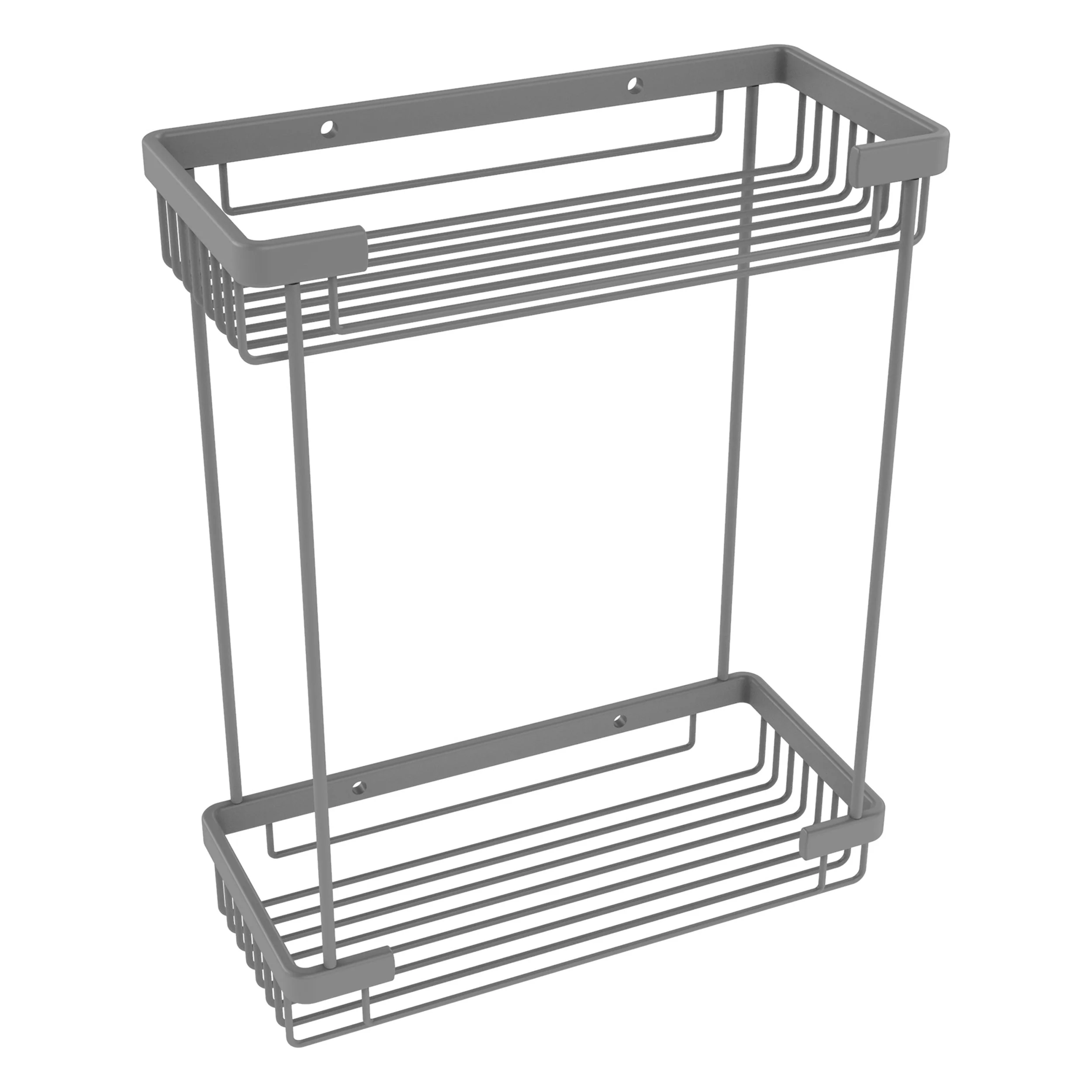 Allied Brass Double Tier Rectangular Toiletry Shower Basket in Antique Copper - Image 2
