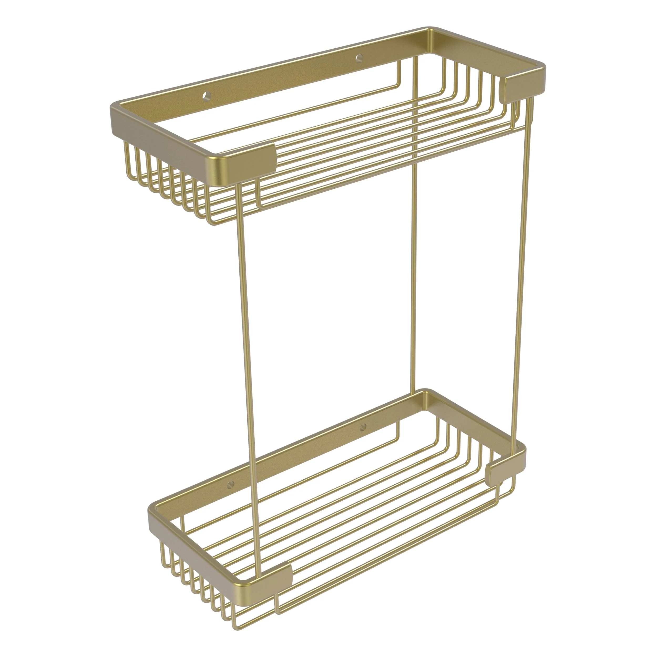 Allied Brass Double Tier Rectangular Toiletry Shower Basket in Antique Copper - Image 4