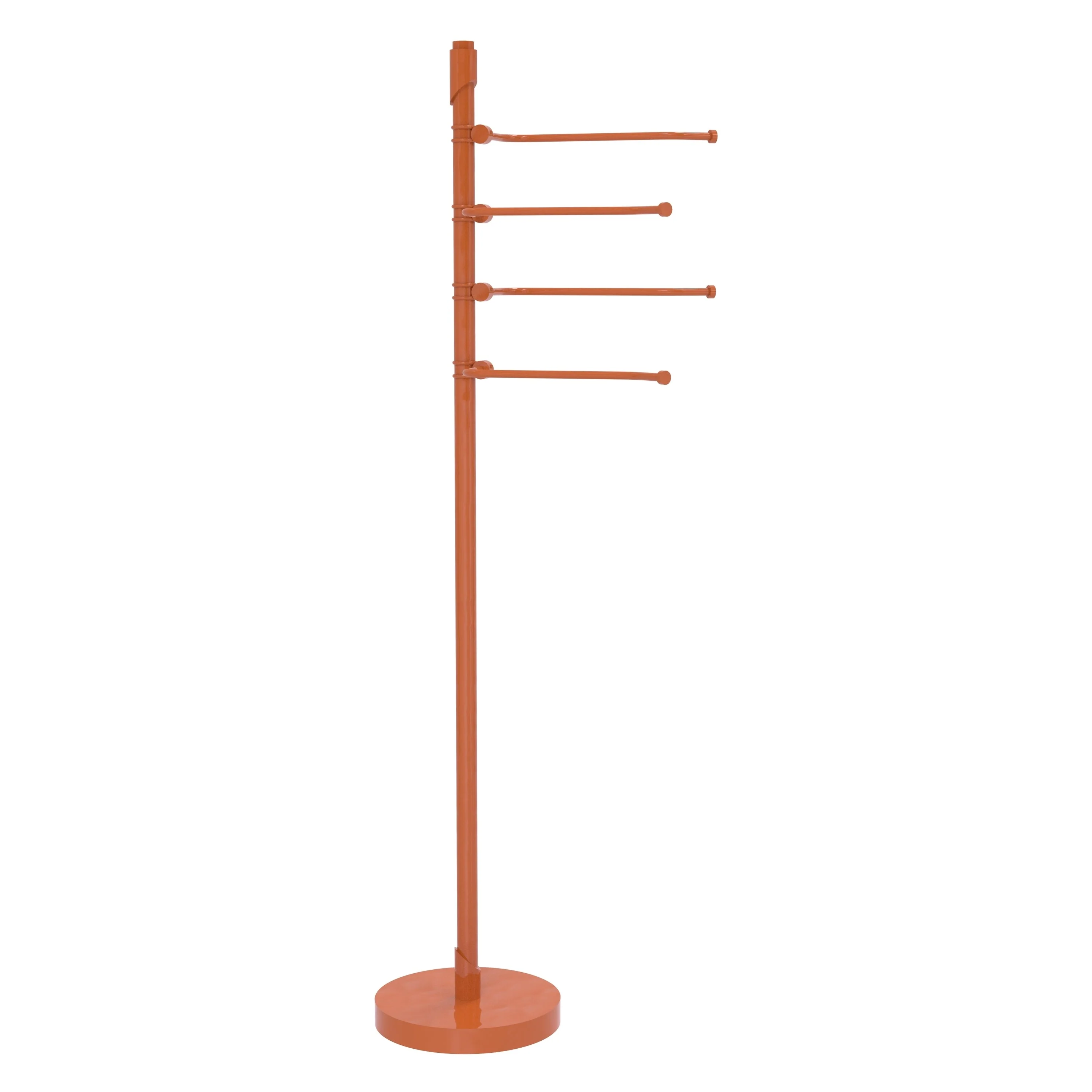 Allied Brass Floor Standing 49-in 4 Pivoting Swing Arm Towel Holder in Polished Nickel