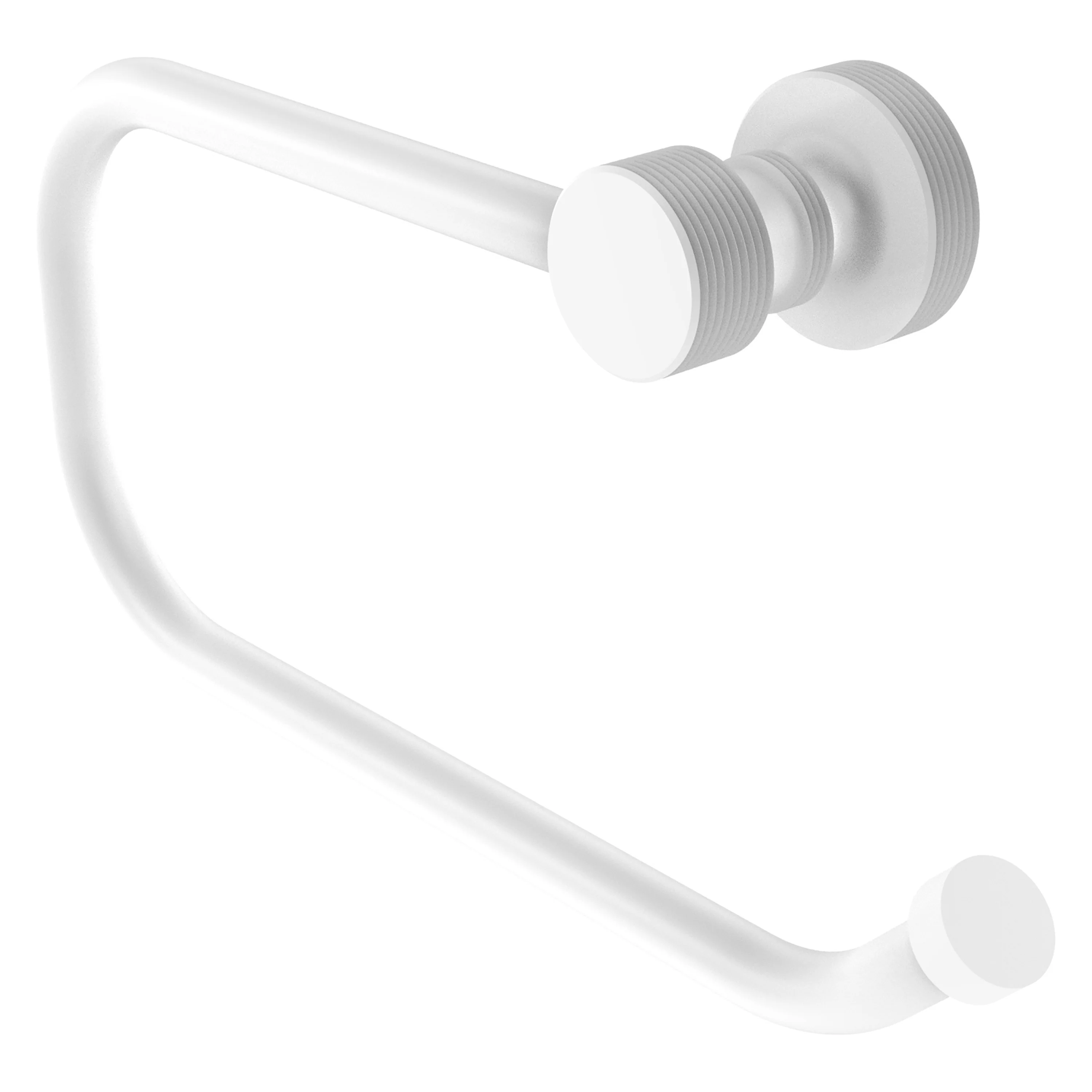 Allied Brass Foxtrot Matte White Wall Mount Single Post Toilet Paper Holder