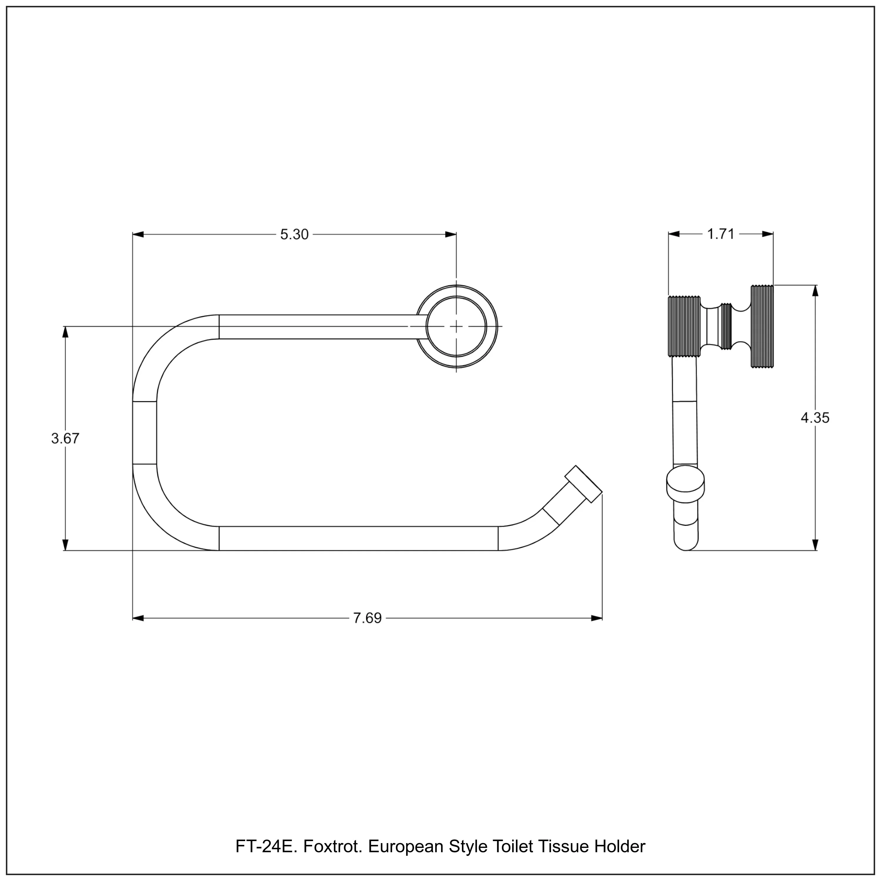 Allied Brass Foxtrot Matte White Wall Mount Single Post Toilet Paper Holder - Image 3