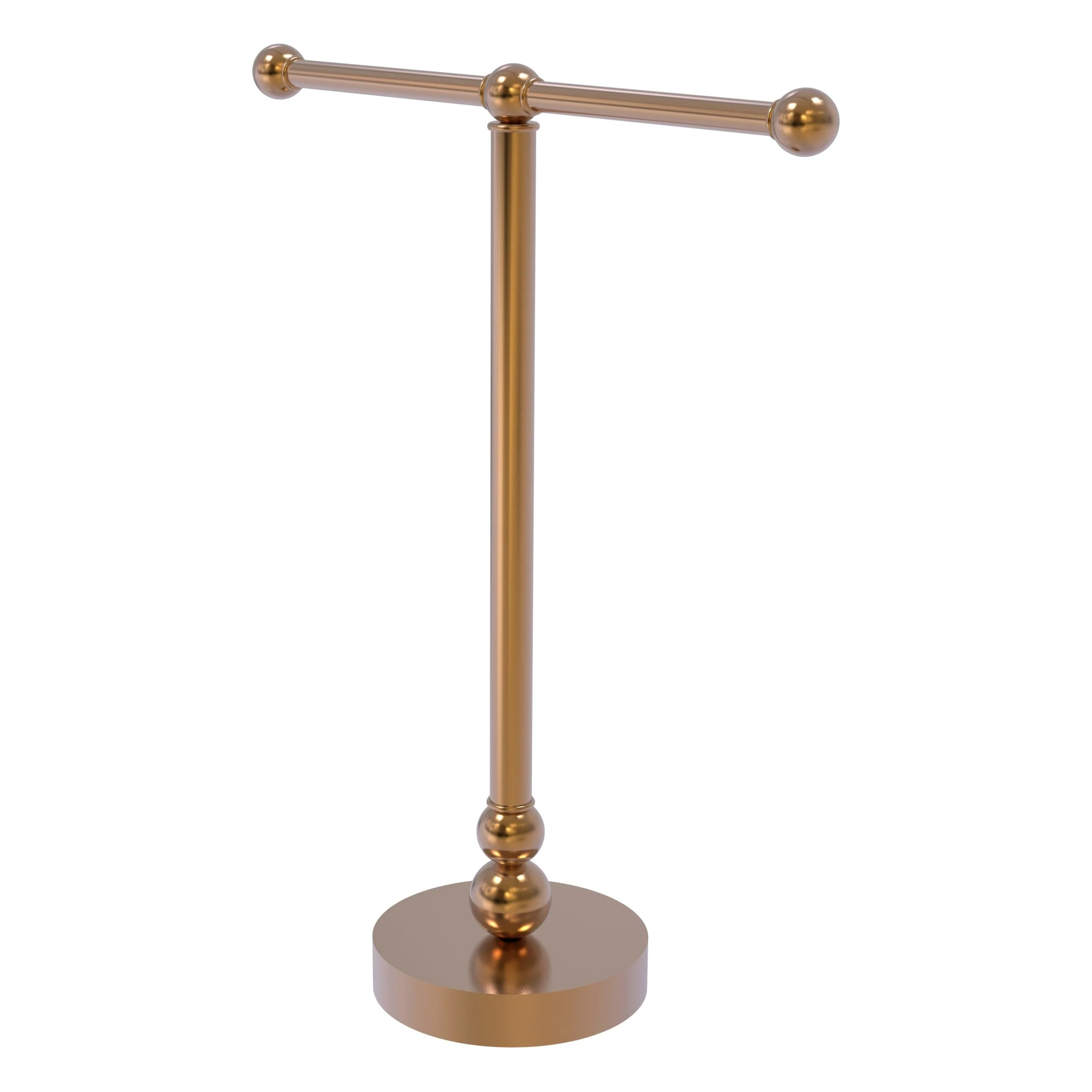 Allied Brass Free Standing Two Arm Guest Towel Holder in Polished Brass - Image 3