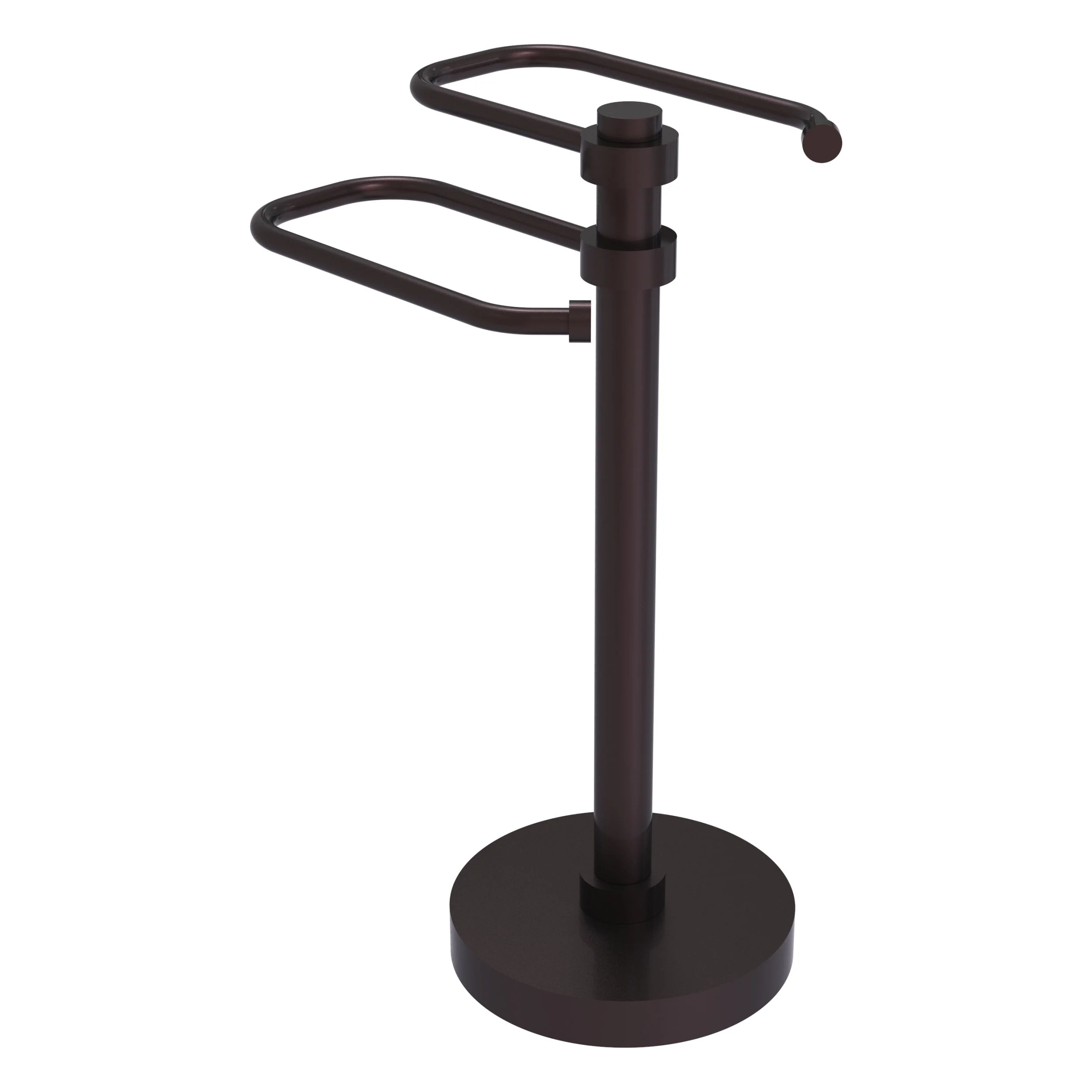 Allied Brass Free Standing Two Arm Guest Towel Holder in Polished Chrome