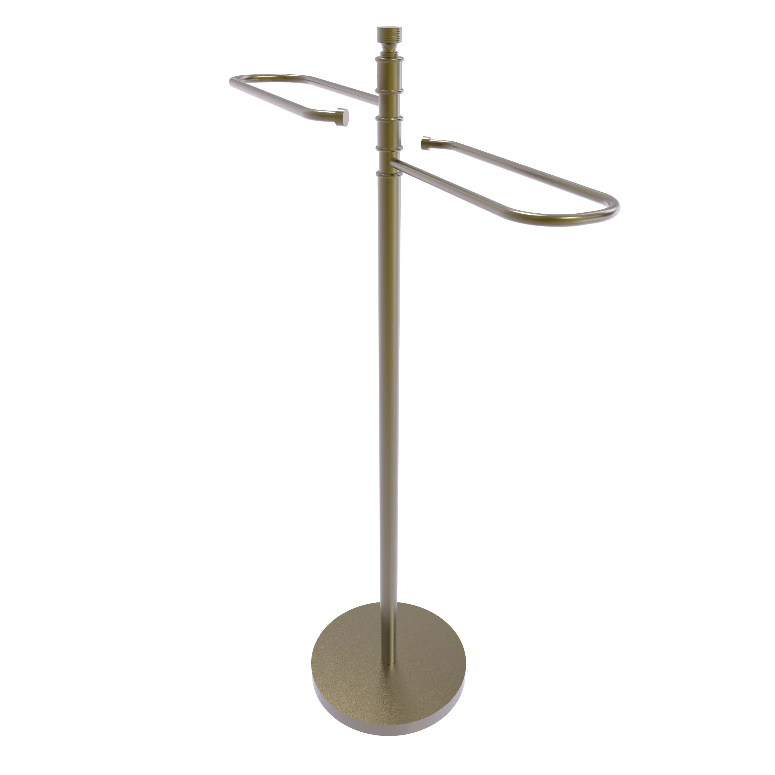 Allied Brass Matte Gray Freestanding Towel Rack, 21.5 x 35 x 8.5 in