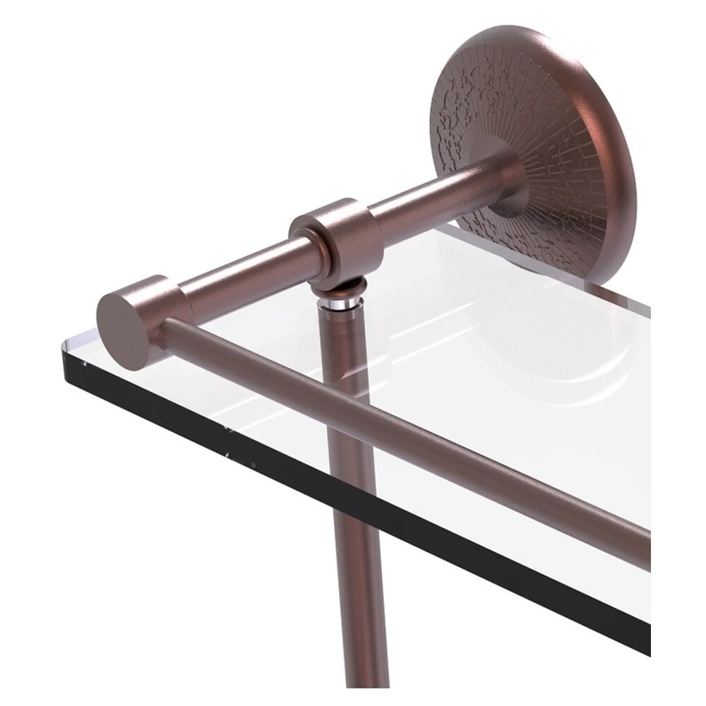 Allied Brass Monte Carlo Antique Copper 2-Tier Brass Wall Mount Bathroom Shelf, 16 in x 8 in x 5 in - Image 2