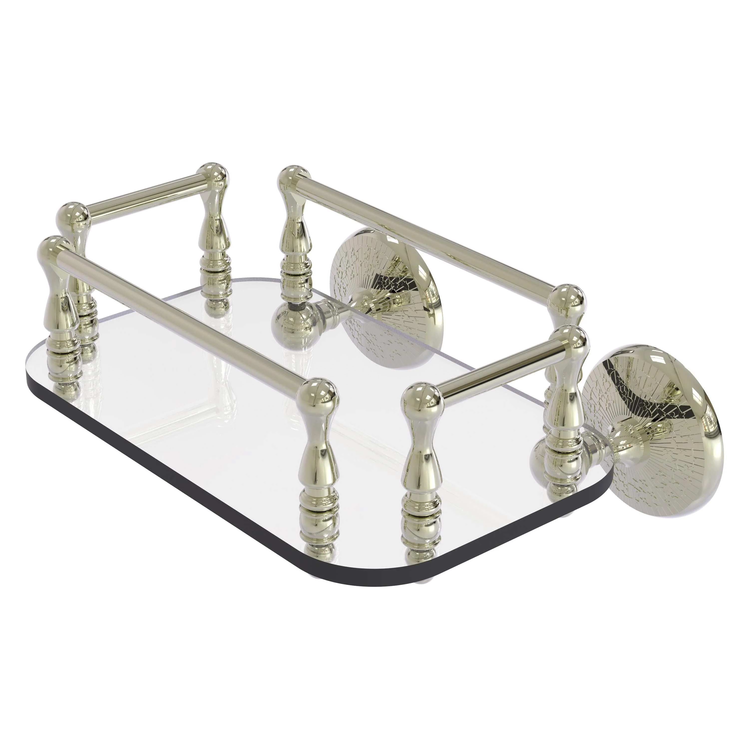 Allied Brass Monte Carlo Collection Wall Mounted Glass Guest Towel Tray in Antique Bronze - Image 6
