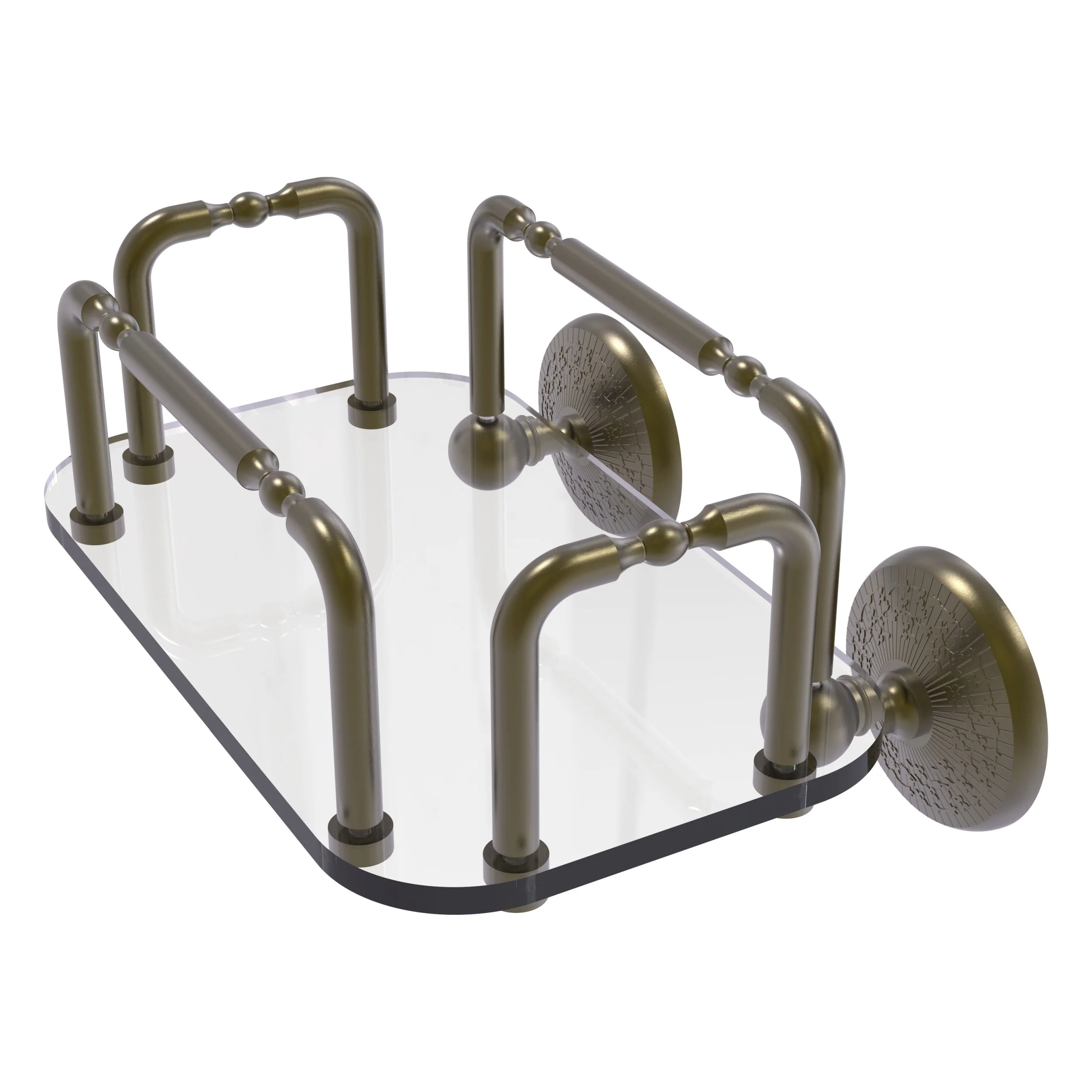 Allied Brass Monte Carlo Wall Mounted Guest Towel Holder in Polished Nickel