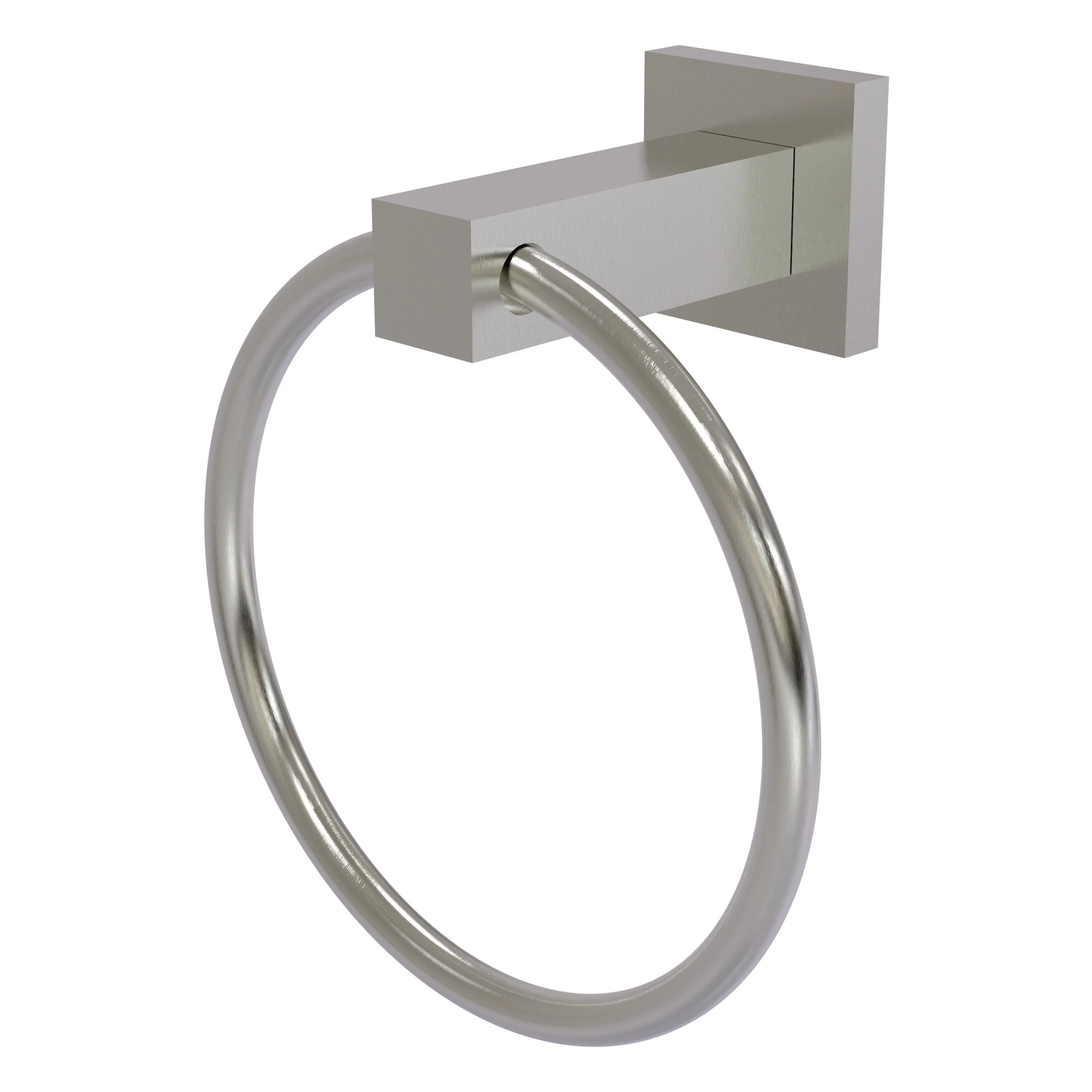 Allied Brass Montero Matte Black Wall Mount Towel Ring, 6-inch