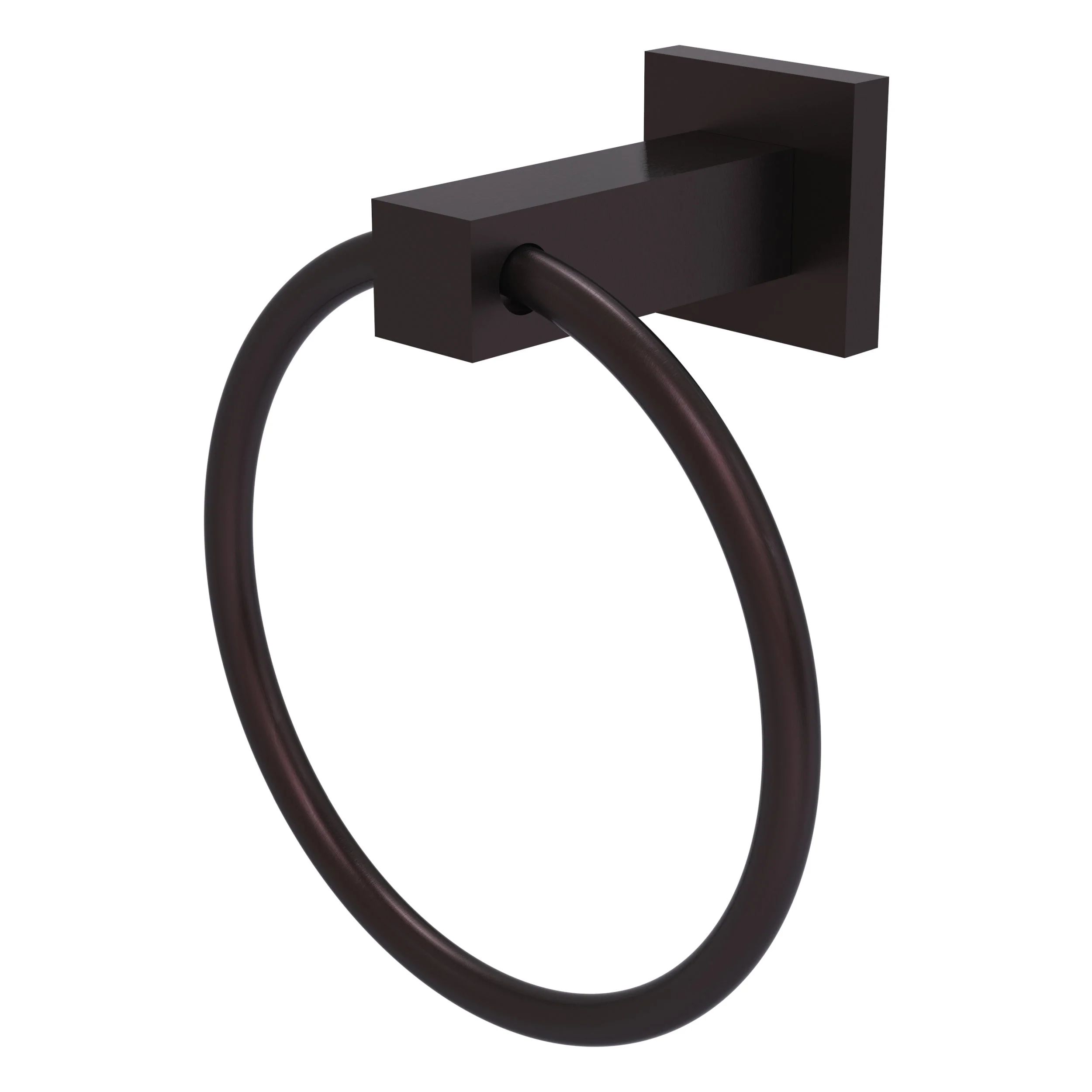 Allied Brass Montero Matte Black Wall Mount Towel Ring, 6-inch - Image 2