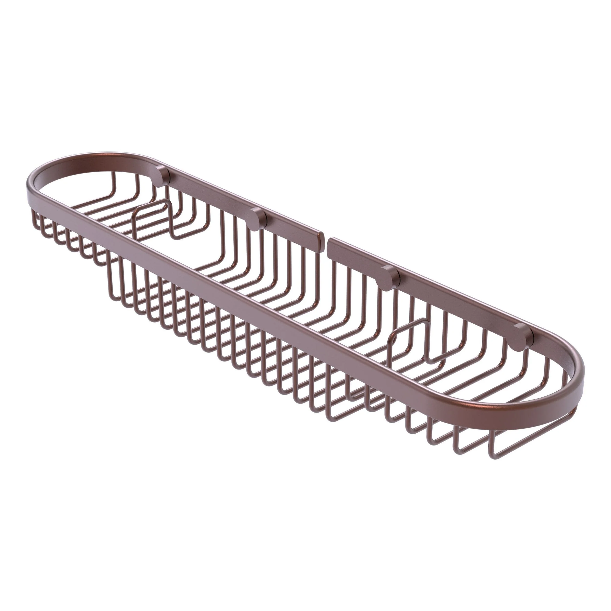 Allied Brass Oval Combination Shower Basket in Antique Brass - Image 5