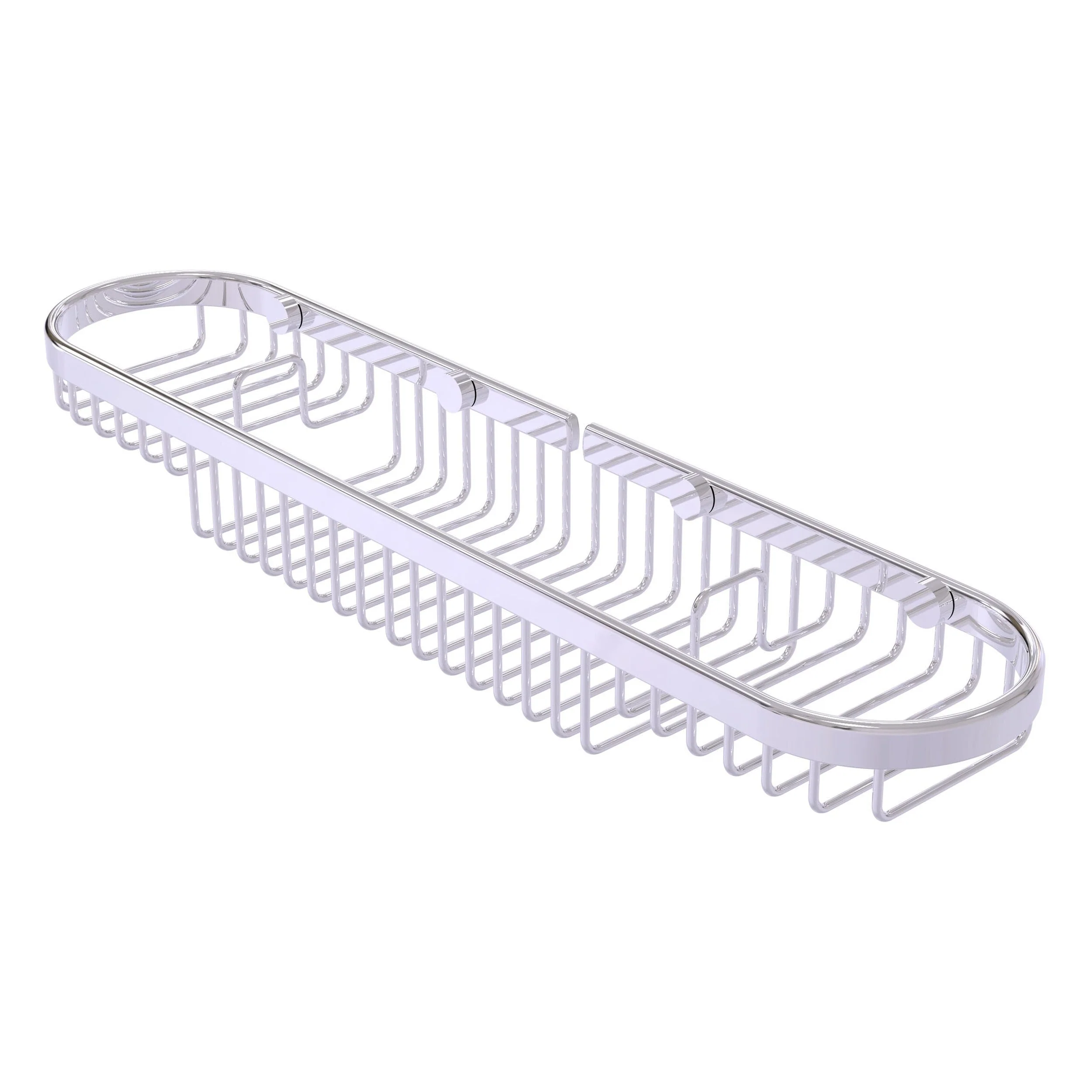 Allied Brass Oval Combination Shower Basket in Antique Bronze, 18.75 x 2.25 x 4.125 in