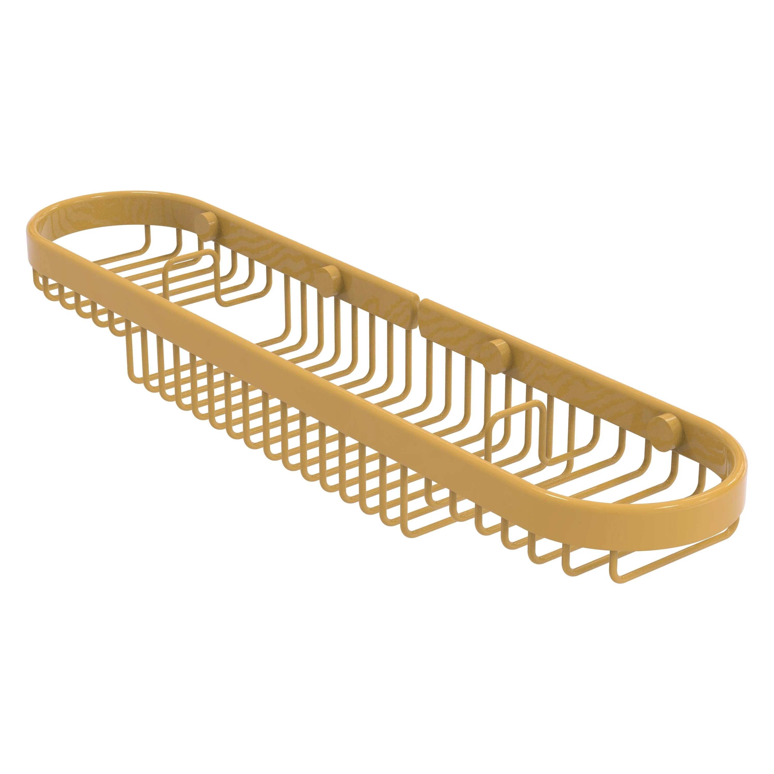 Allied Brass Oval Combination Shower Basket in Matte Gray, 18.75 x 2.25 x 4.125 in - Image 8