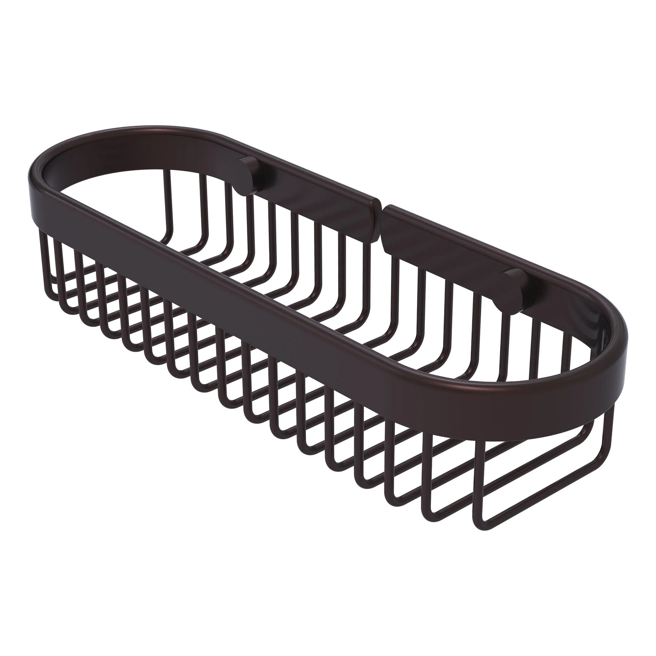 Allied Brass Oval Toiletry Wire Basket in Antique Bronze, 11 x 2.2 x 3.6 in - Image 2
