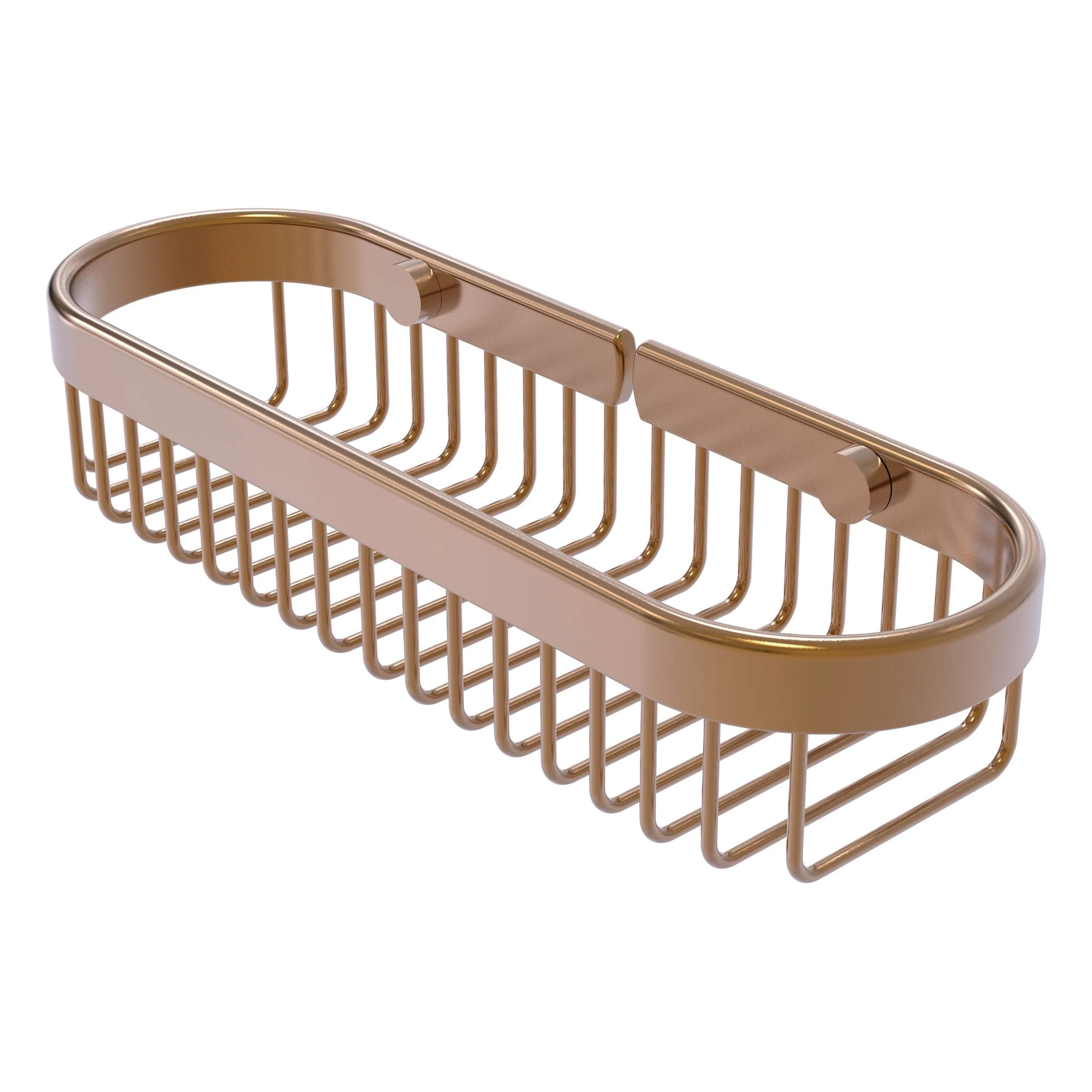 Allied Brass Oval Toiletry Wire Basket in Satin Brass, 11 x 2.2 x 3.6 in - Image 3